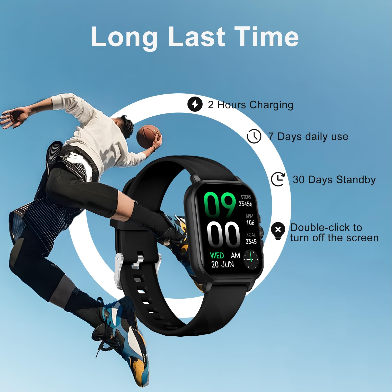 Smart Watches For Women Men Fitness Tracker Watch 2.04 Hd Screen Sport Watch With Chatgpt Ai Voice 3 Bands Step Counter 24/7 Hea