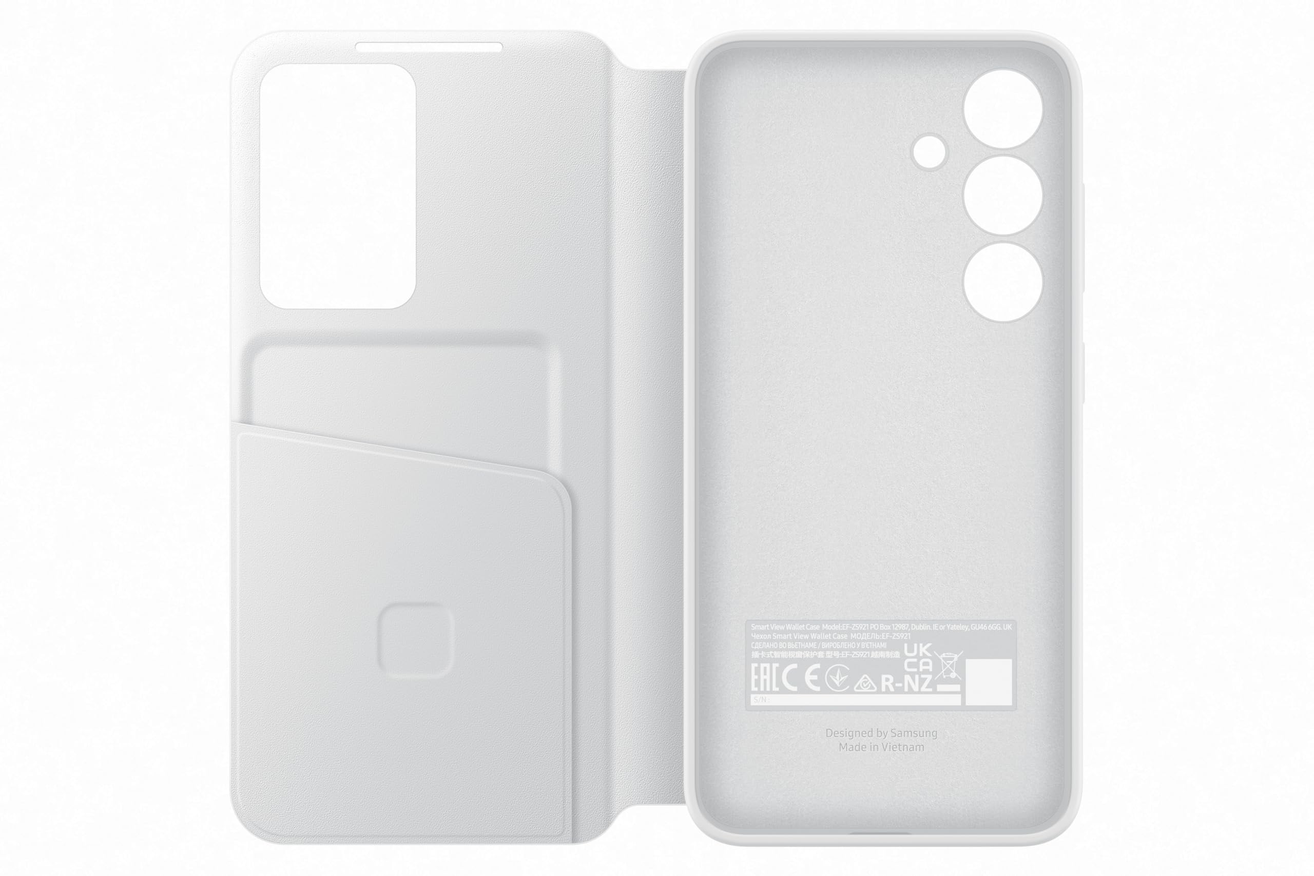 Samsung Galaxy Official S24 Smart View Wallet Case, White