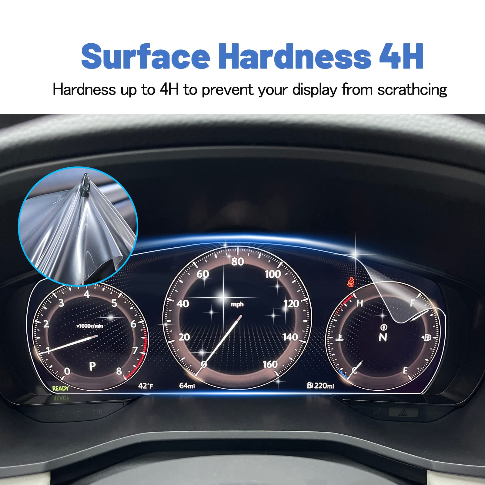 Shaohao For 2024 Mazda Cx 90 Screen Protector 12.3 In 2024 Cx 90 Screen Protector 12.3' Hd Clear Lcd Meter Display Screen Mazda Cx 90 2024 Accessories