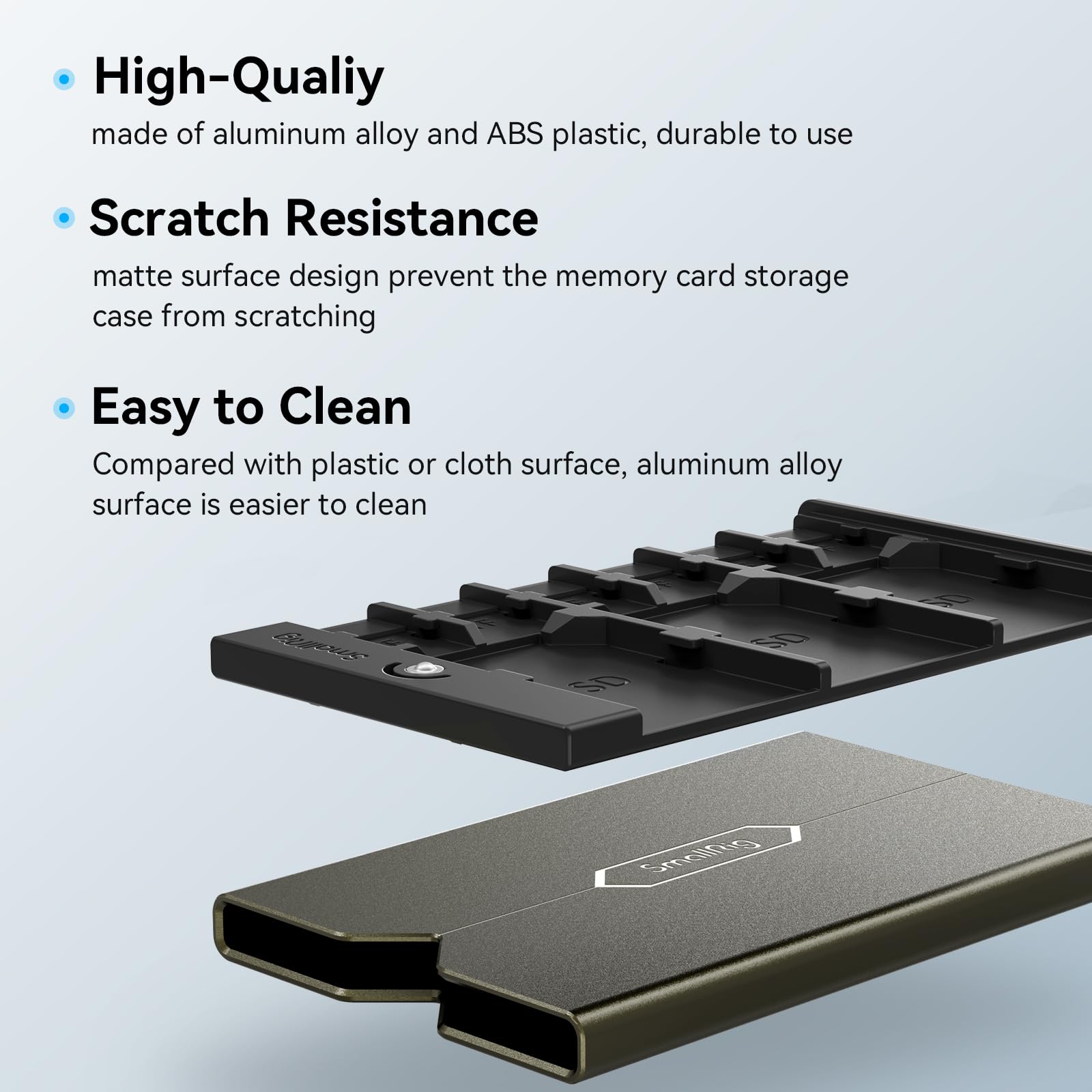 Smallrig Memory Card Case Holder Anti-Shock Anti-Fall And Scratch Suitable For Sd/Micro Sd/Sim Cards For Photography Enthusiasts