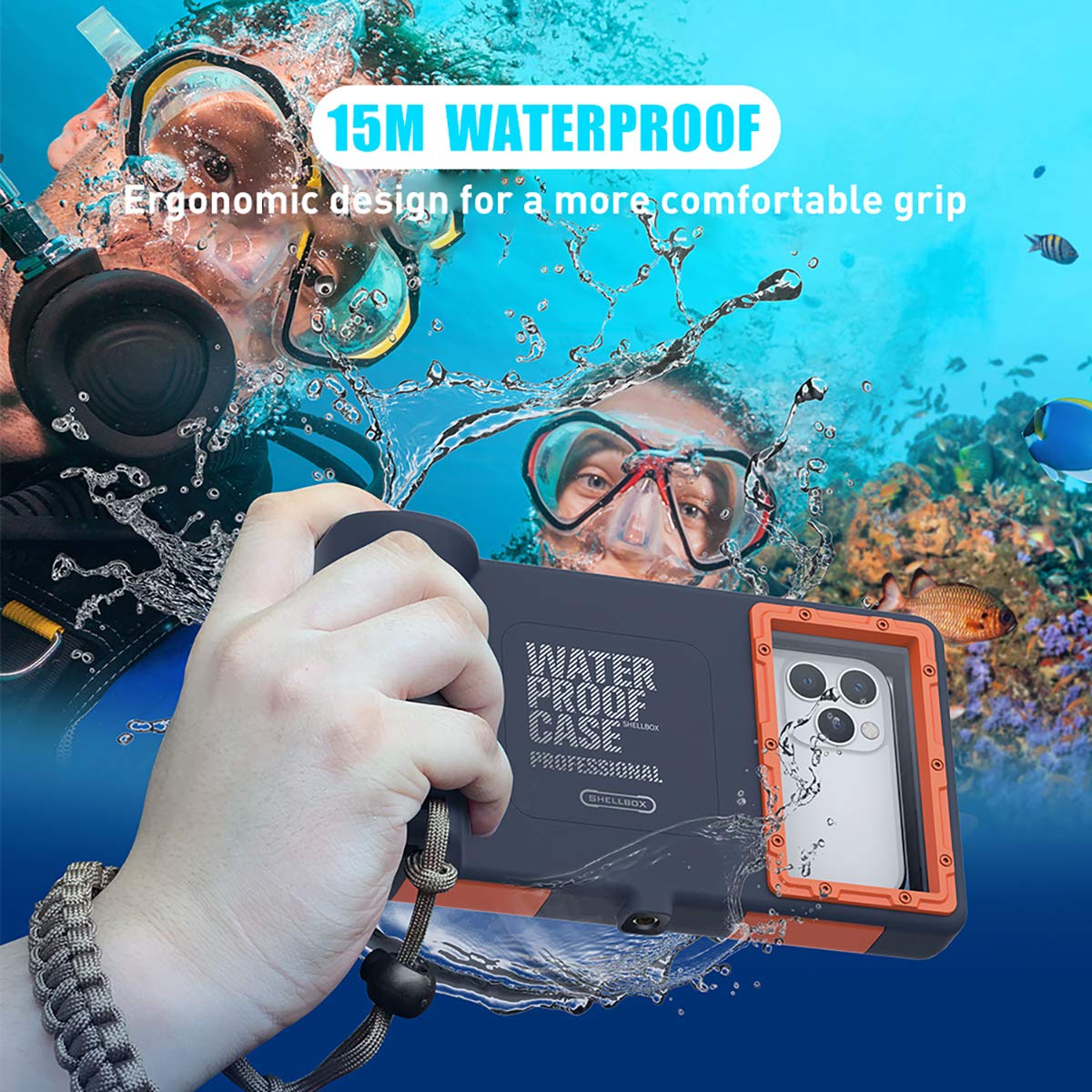 Aicase Universal Waterproof Underwater Photography Housings For Iphone 13 Mini/12/11/11 Pro/11 Pro Max/Xr/7/7 Plus/8/8Plus/6/6S/