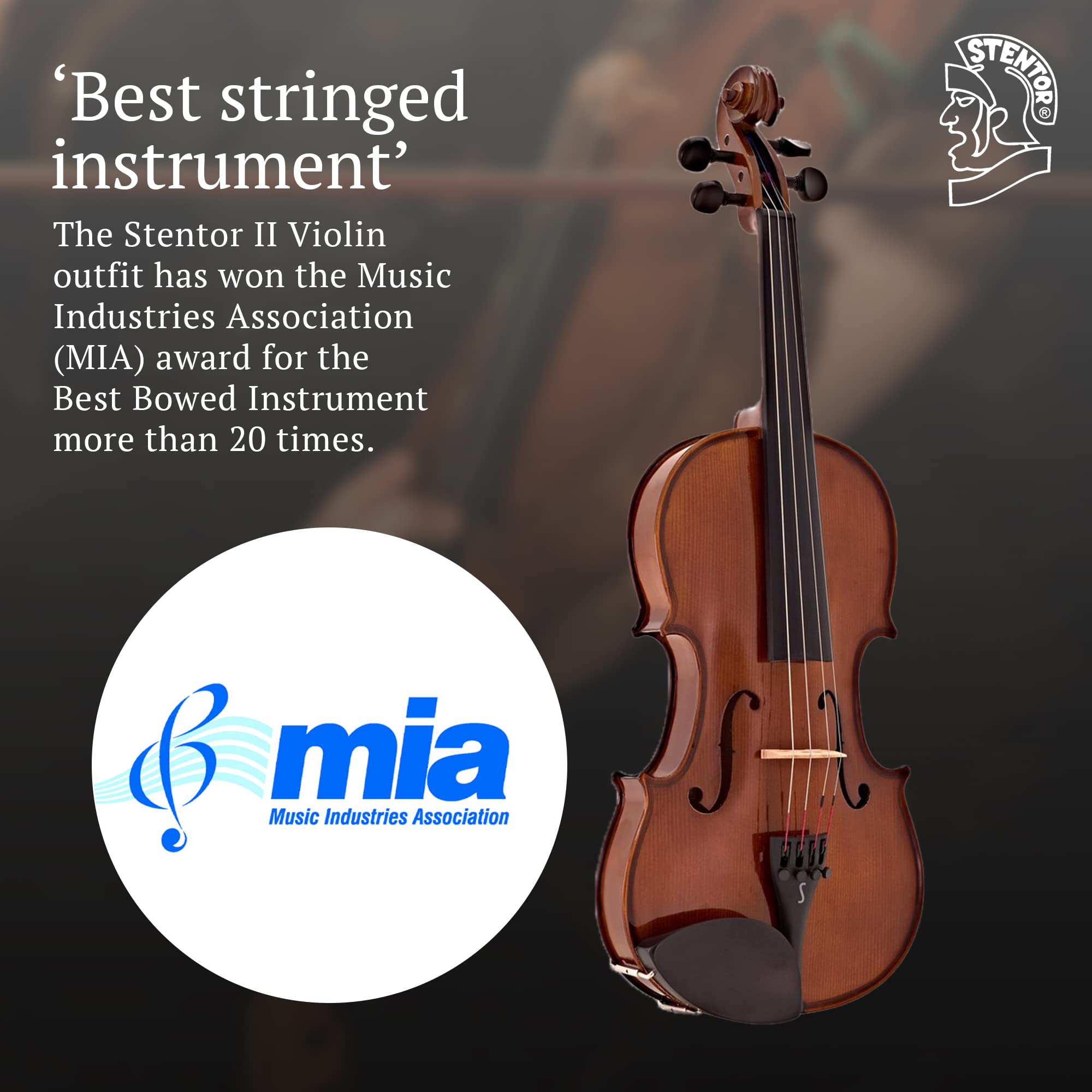 Stentor, 4 String Violin, Brown,Red (1500 4/4)