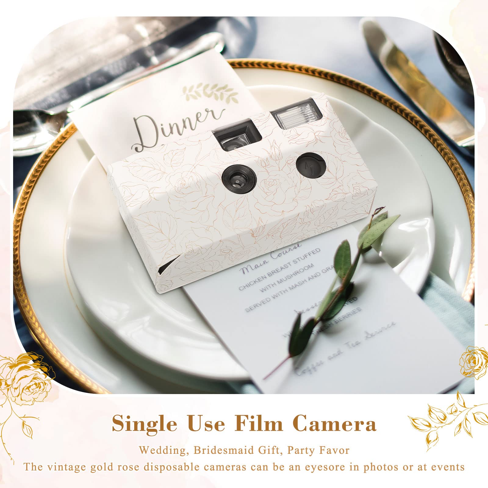 10 Pack Disposable Camera For Wedding Bulk, 34Mm Single Use Camera Bulk With Flash And Hand Strap Disposable Cameras One Time Ca