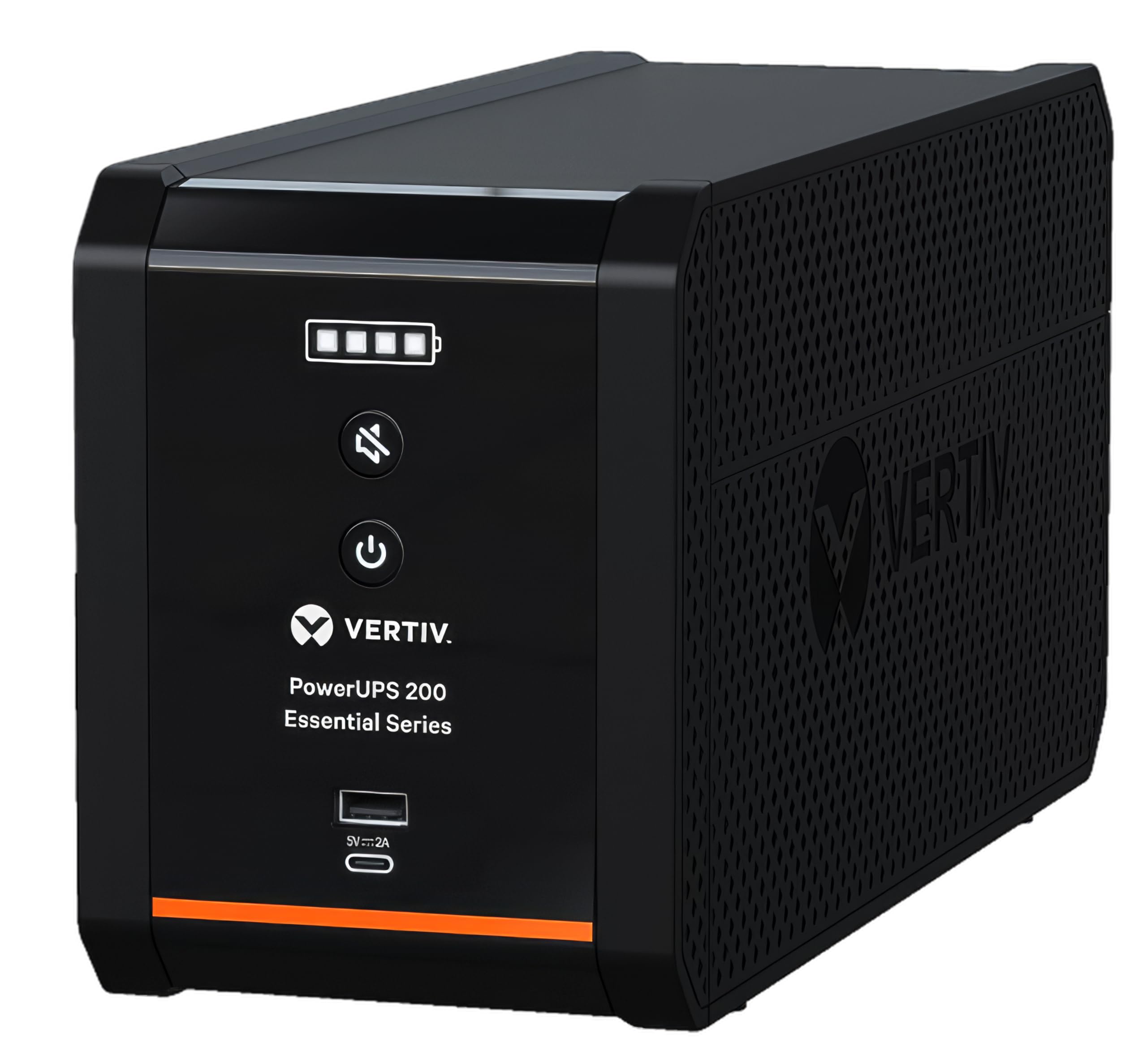 Vertiv Liebert PowerUPS 200 Essential, PSA6E-800LVT, Line Interactive UPS 800VA/450W, Battery Backup & Surge Protector, AVR, 4 O