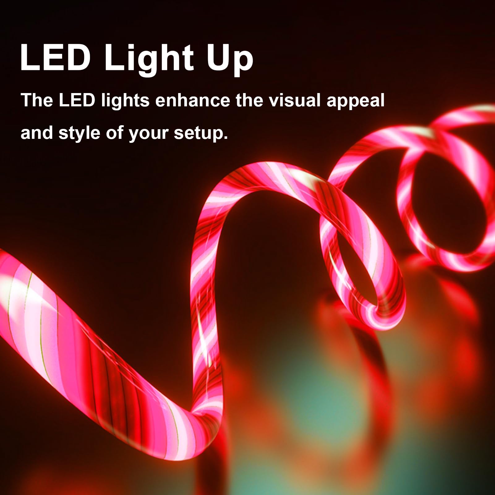 Light Up Iphone Charger Cable Led Apple Charger Cord Apple Mfi Certified Cool Usb Fast Charging For Iphone 14 13 12 11 Pro Max Xr X Se 8 Plus Ipad Ipod Touch More (Red, 6 Ft)
