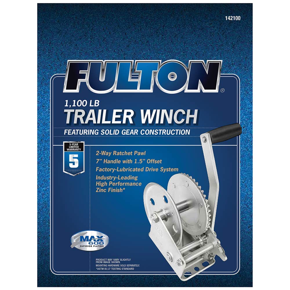 Fulton 142100 Single Speed Winch - 1100 Lbs. Capacity, 1 Pack,WBHDWB06XY631LJ