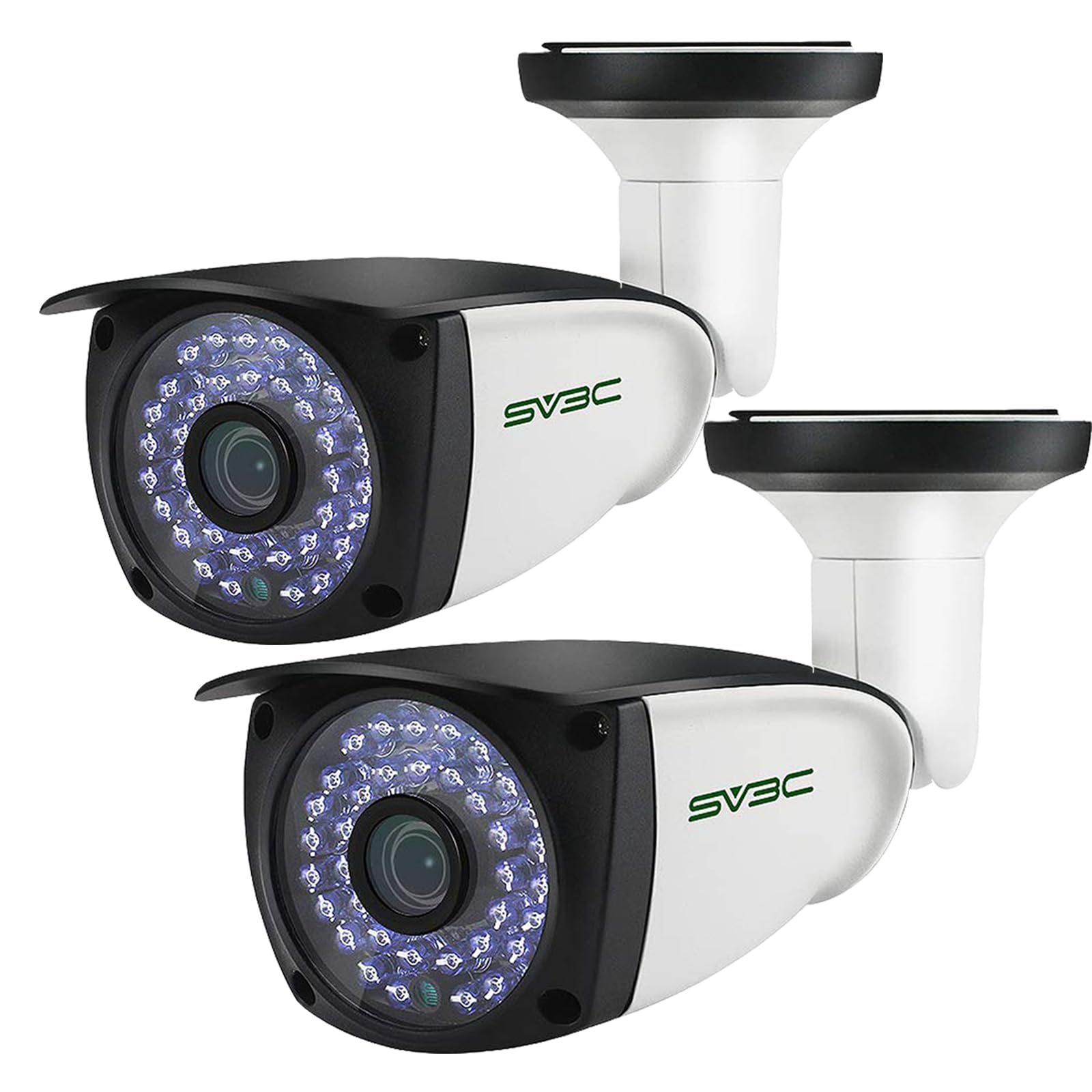 Sv3C 5Mp Poe Ip Camera Outdoor, 2 Pack Power Over Ethernet Security Surveillance Cameras With 2 Way Audio, Humanoid Detection, R