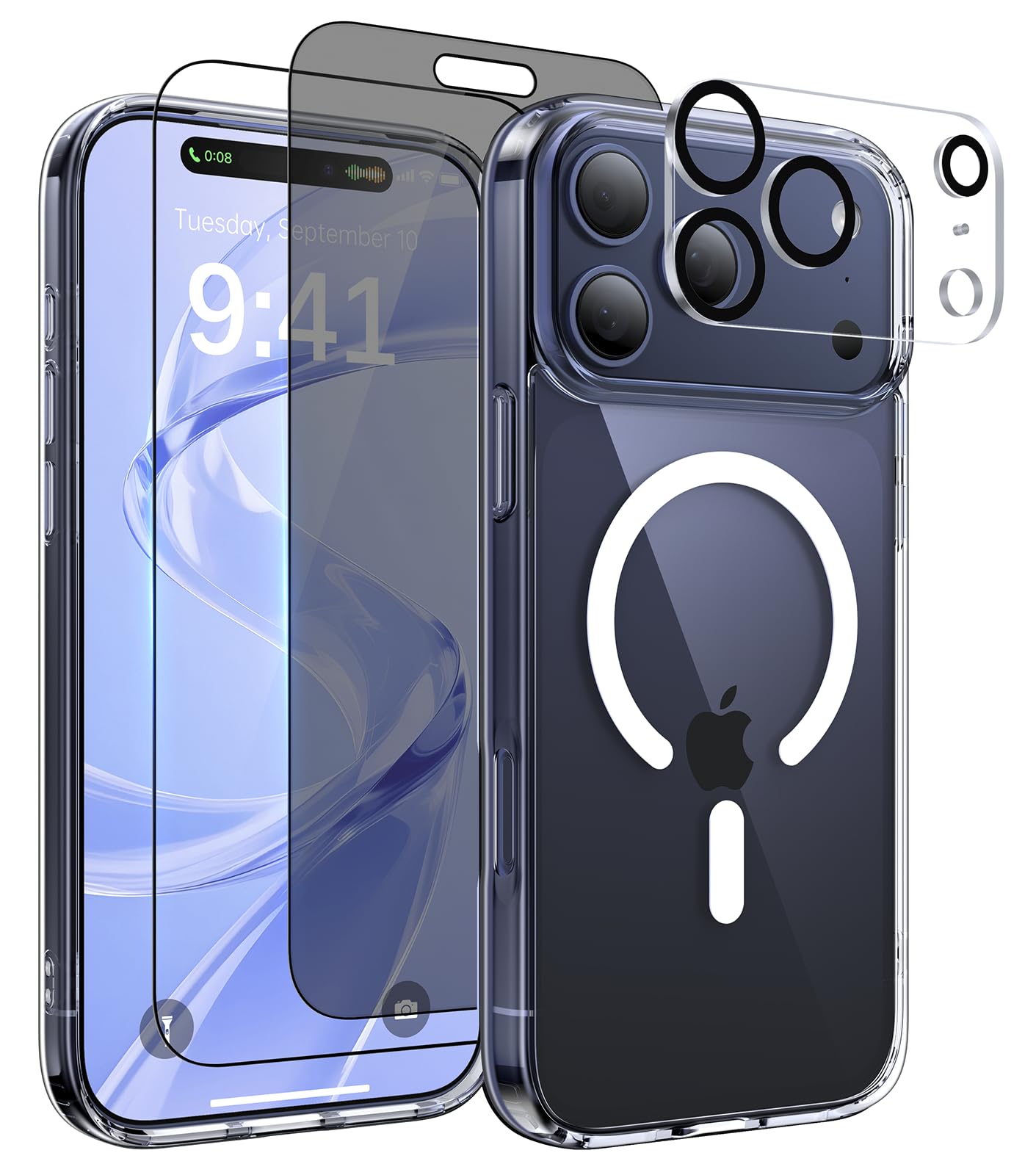 Shiiuou 4 in 1 Magnetic for iPhone 17 Pro Case, [ Anti-Slip] [ Military-Grade Drop Protection] for iPhone 17 Pro Phone Case, wit