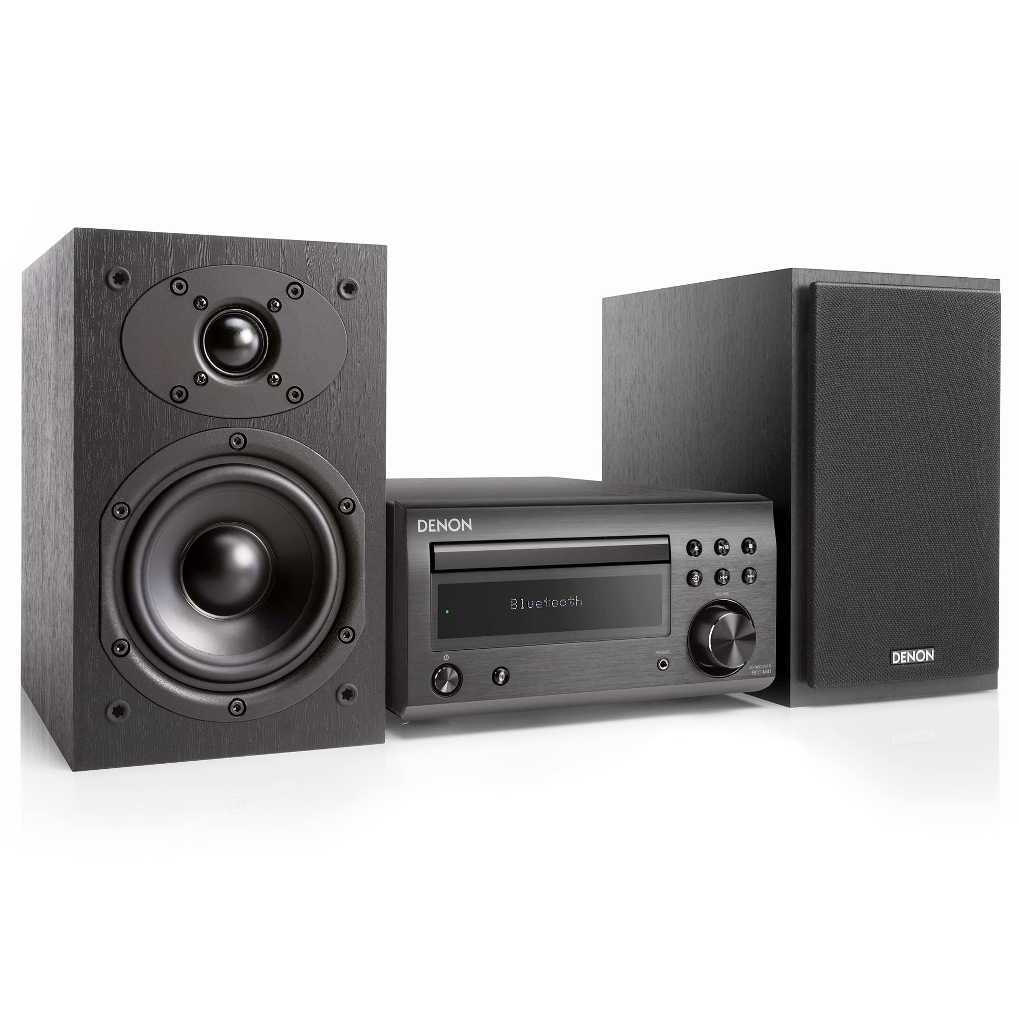 Denon D M41 Home Theater Mini Amplifier And Bookshelf Speaker Pair   Compact Hifi Stereo System With Cd, Fm/Am Tuner And Wireles