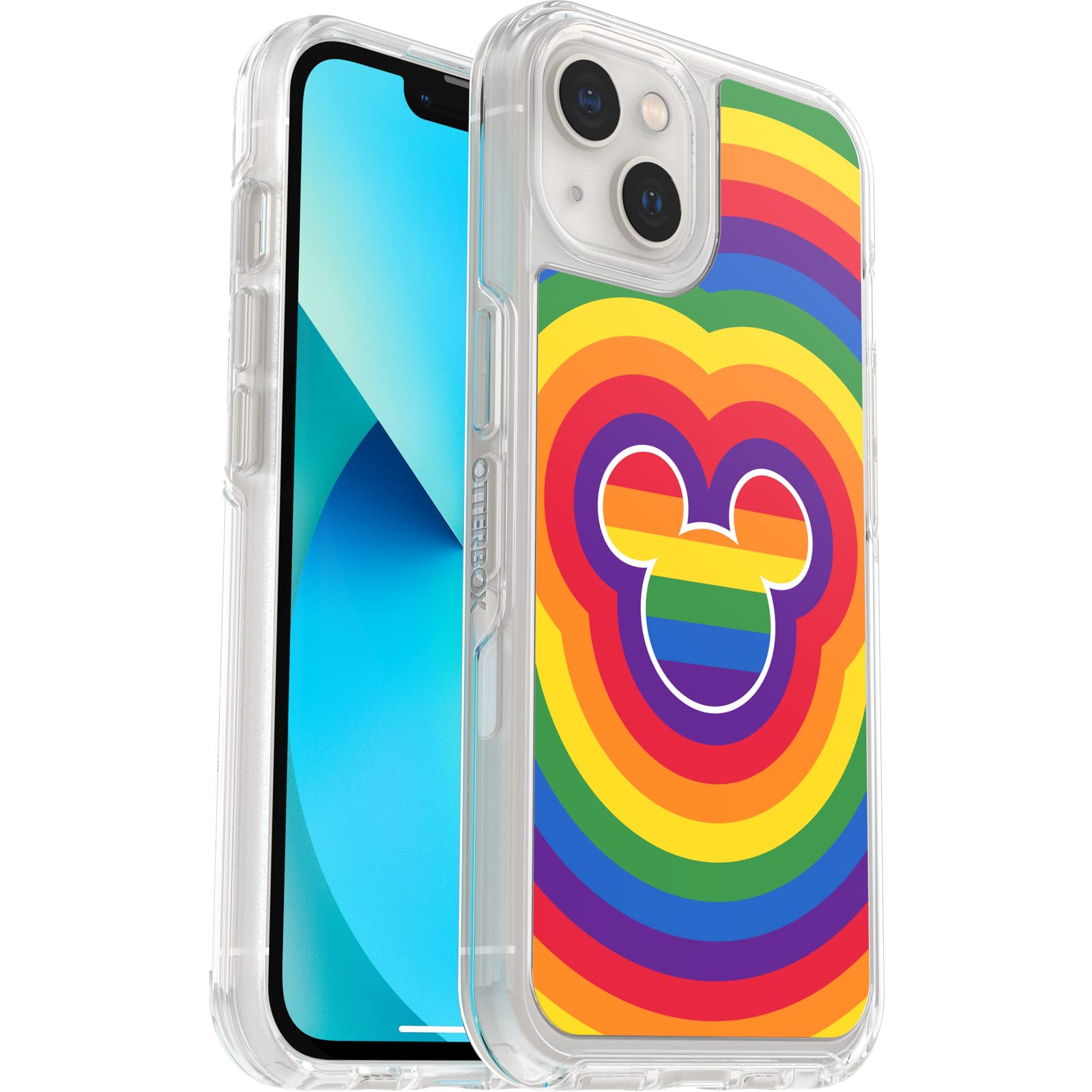 Otterbox Iphone 13 (Only) Symmetry Series Case   Disney Pride, Ultra Sleek, Wireless Charging Compatible, Raised Edges Protect C