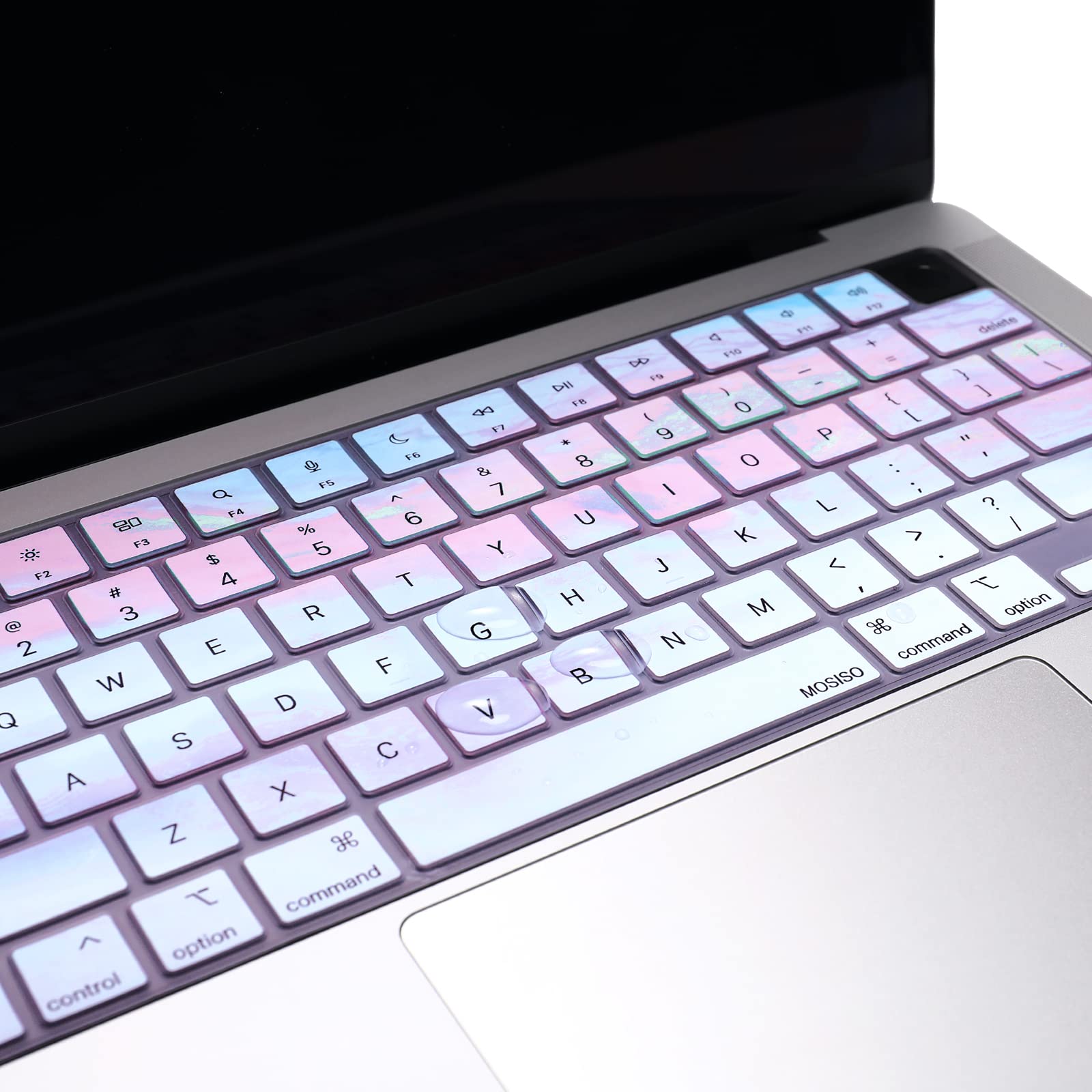 Mosiso Keyboard Cover Skin Compatible With Macbook Air 15 M3 A3114 M2 A2941/Air 13.6 M3 A3113 M2 A2681/Pro 14 M3 M2 M1 A2918 A29
