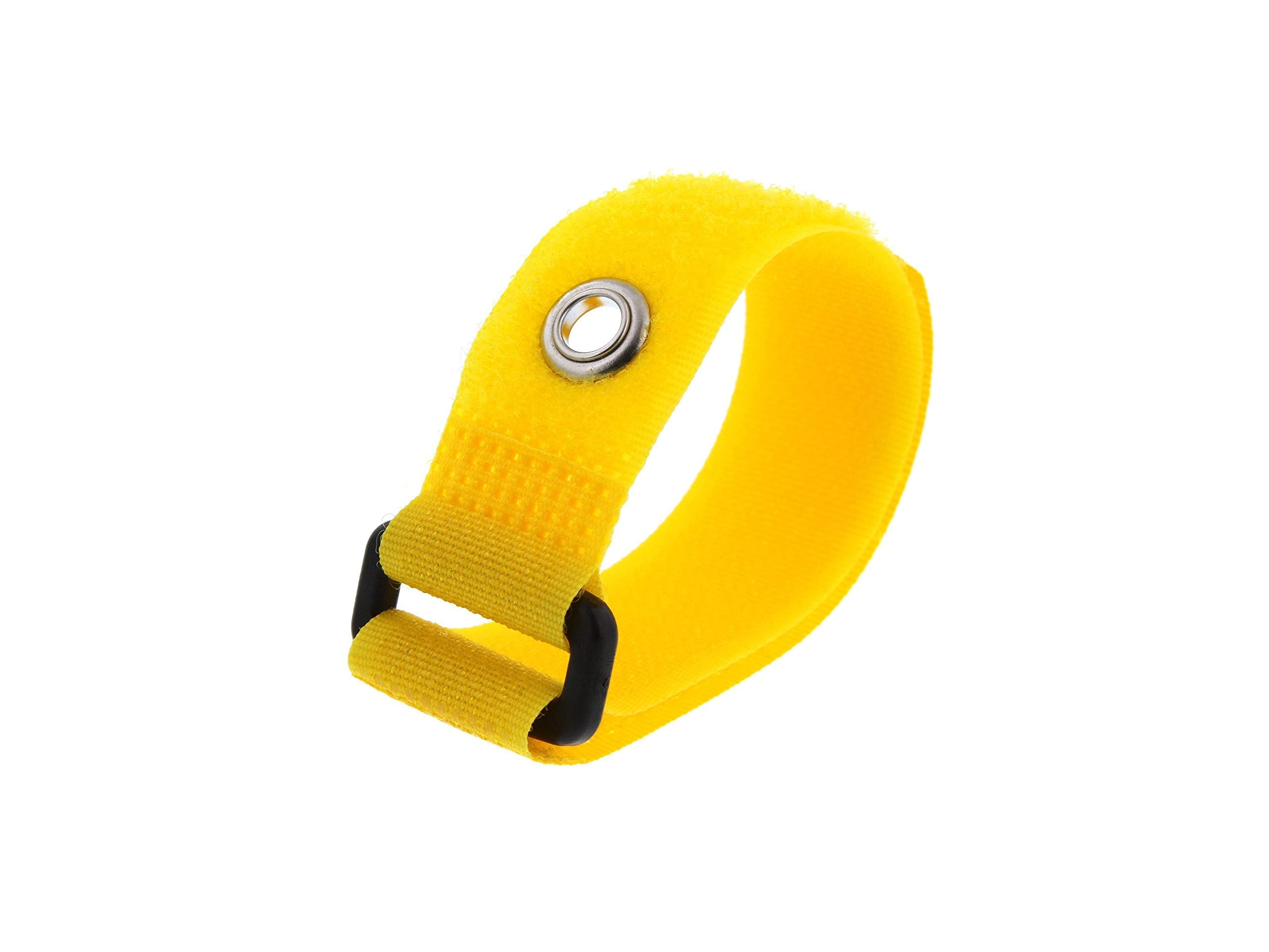 8 Inch Yellow Cinch Strap with Eyelet - 5 Pack