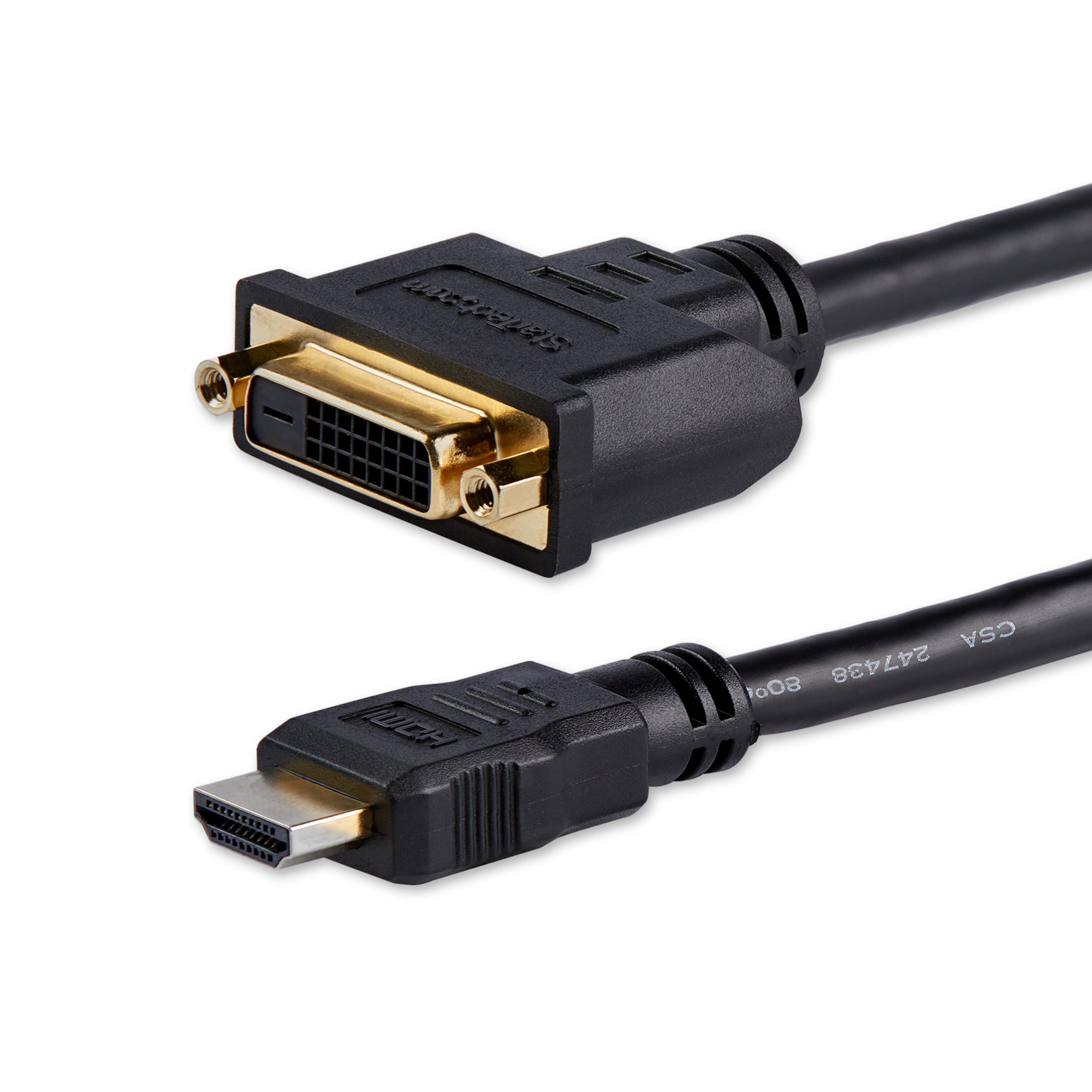 Startech.Com Hdmi Male To Dvi Female Adapter   8In   1080P Dvi D Gender Changer Cable (Hddvimf8In)