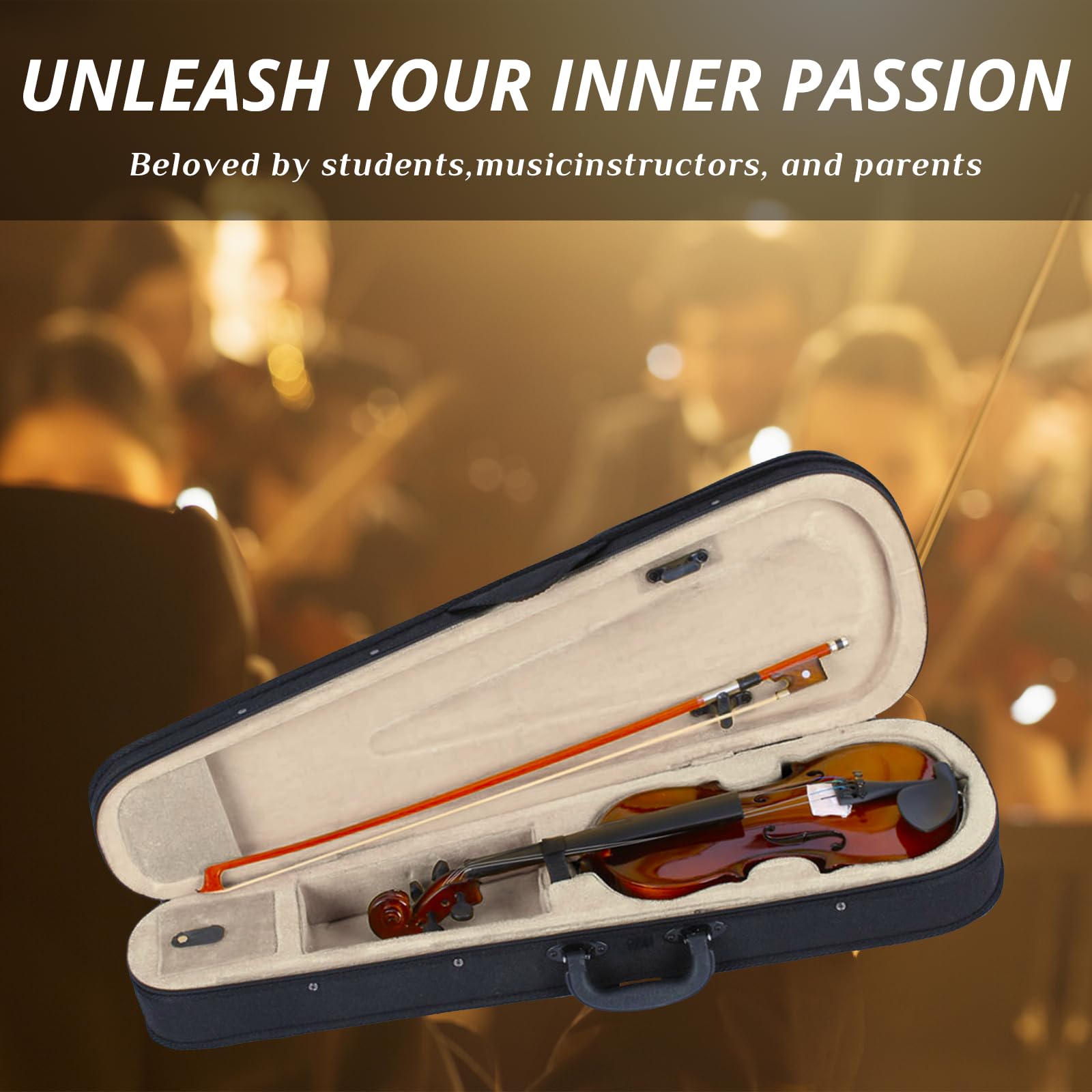 Ktaxon 1/2 Violin For Beginners, Fiddle For Students And Enthusiasts, Acoustic Violin Kit With Case, Bow, Rosin & Manual