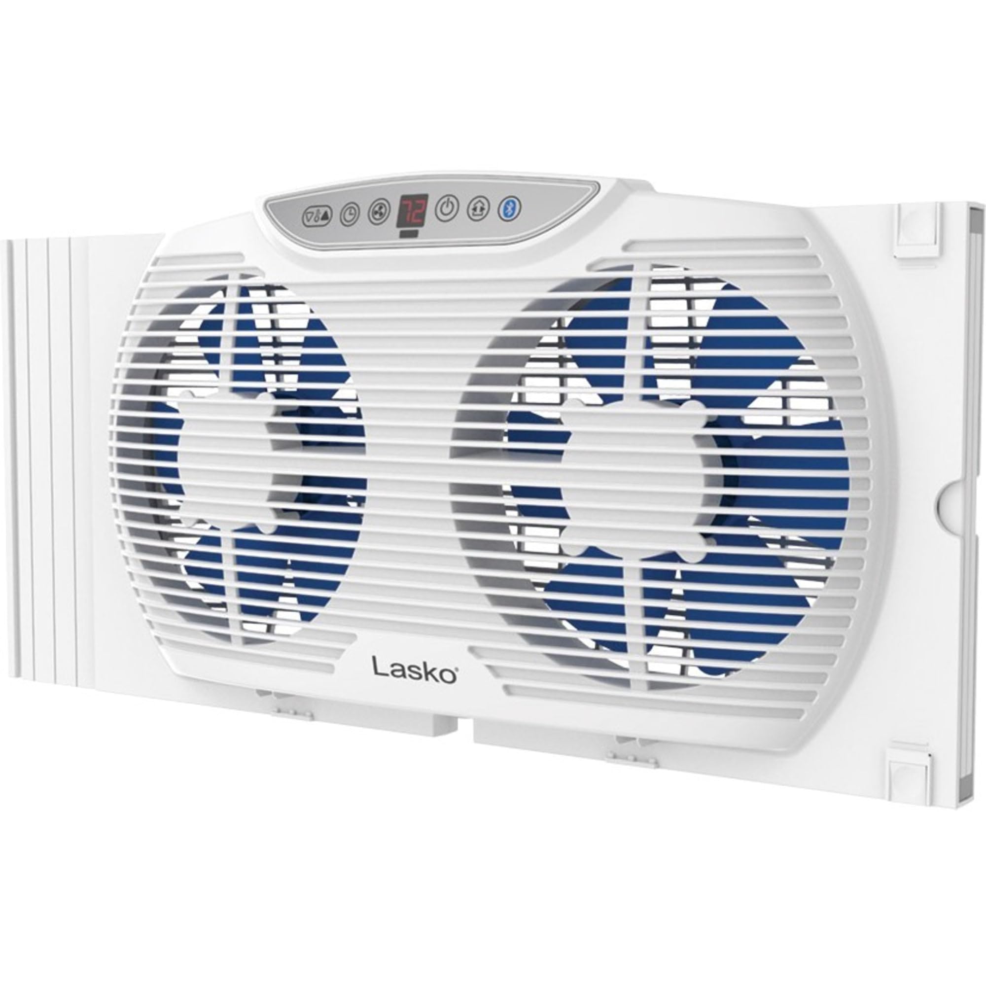 Lasko W09560 Bluetooth Enabled Twin 9 Inch Window Fan With Independent Electrically Reversible Intake & Exhaust Motors With Ther
