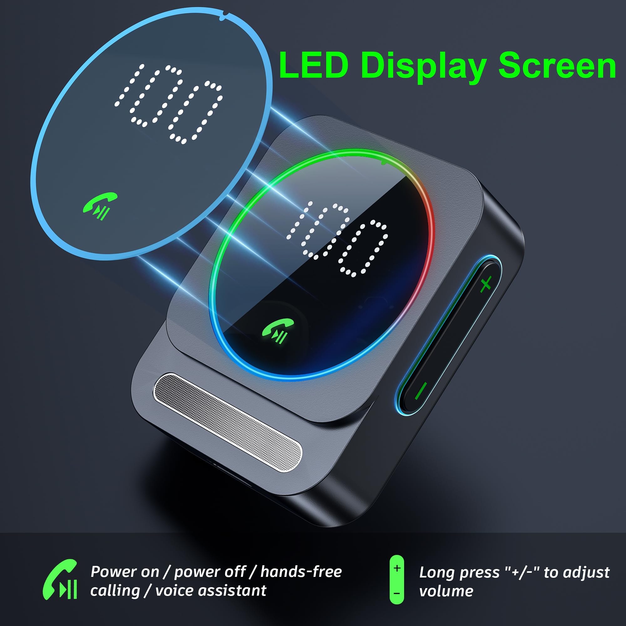 Bluetooth Aux Adapter, Sonru Bluetooth 5.3 Receiver For Car, Wireless Audio Receiver For Car/Home Stereo/Wired Headphones/Speake