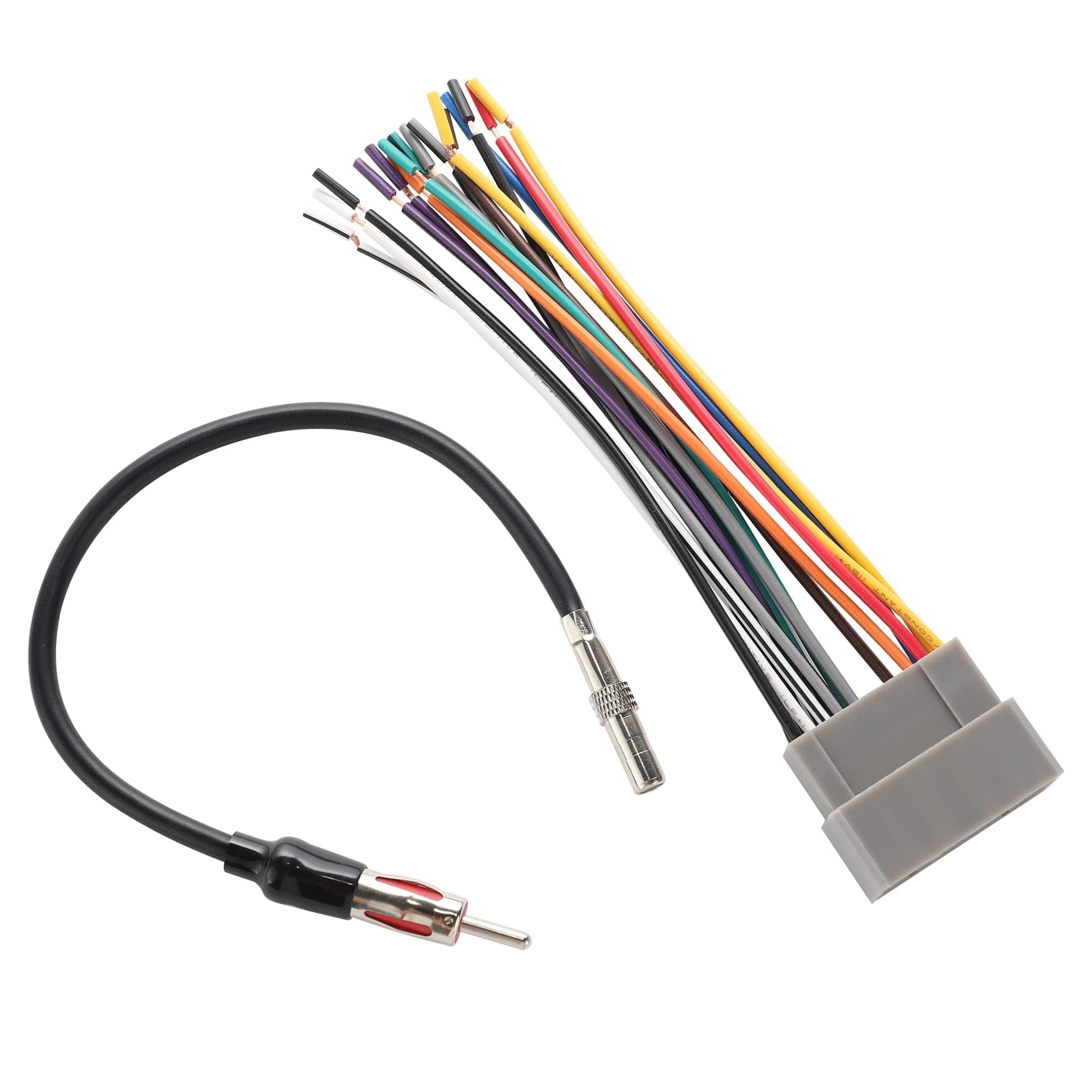 Nuith 70 6502 Car Radio Wiring Harness W/Antenna Adapter Connector Fits For 2002 2007 Dodge Ram, 2003 2007 Jeep, 2000 2007 Chrys