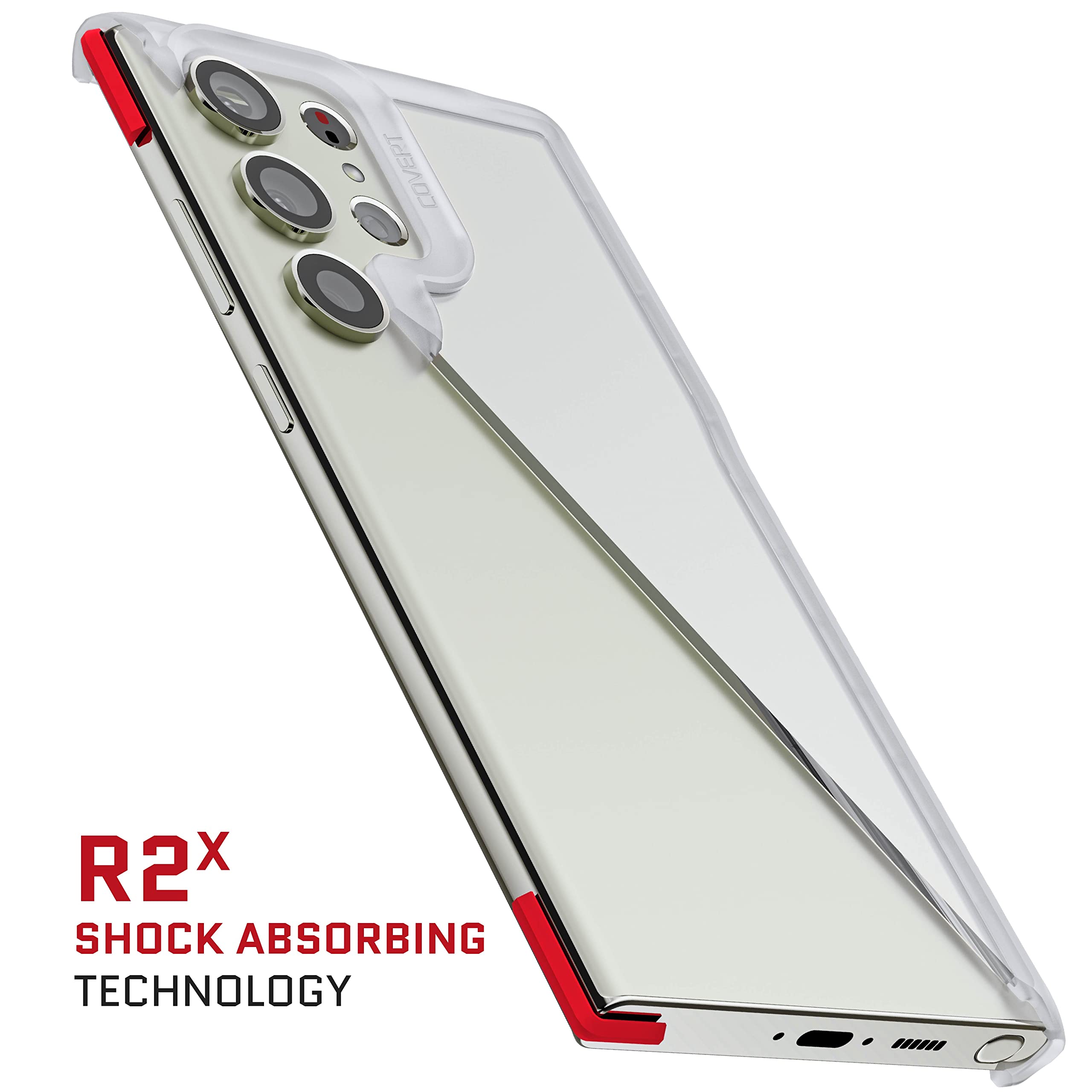 Ghostek Covert S23 Ultra Case Clear With S Pen Stylus Access, Shockproof Protection Premium Slim Lightweight Design Protective P