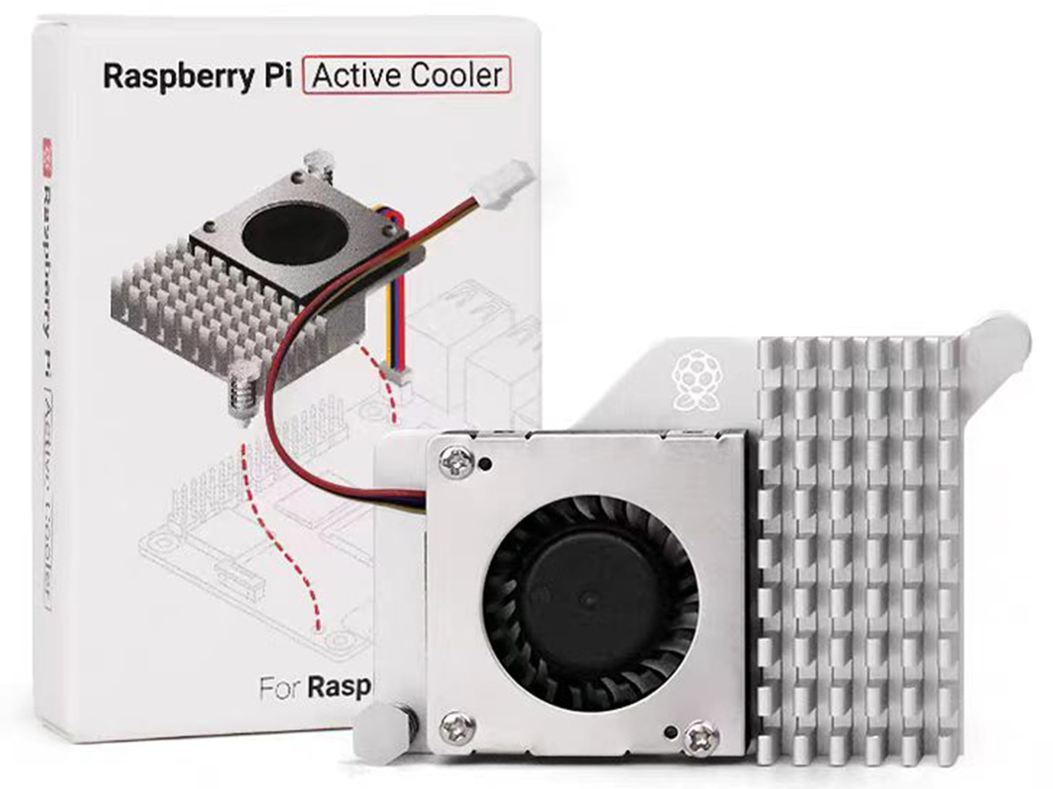 Official Active Cooler for Raspberry Pi 5, Combines an Aluminium Heatsink with a Temperature-Controlled Blower Fan to Accelerate