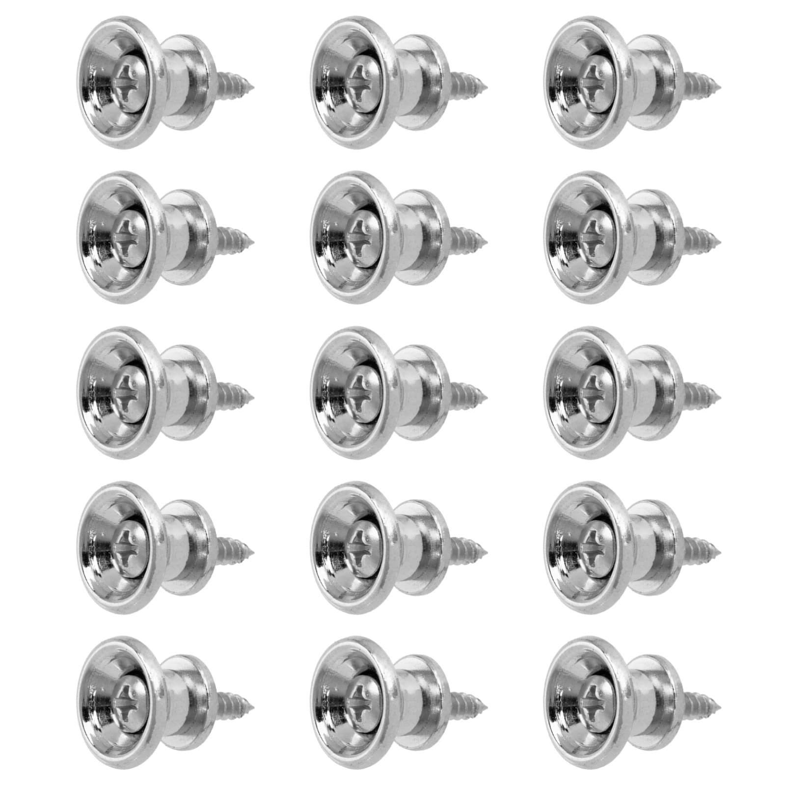 Ubervia Strap Locks  Metal | Pcs | 15pcs Guitar Strap Locks Metal Round Head Strap Buttons End Pins Guitar Parts Replacemnet fo
