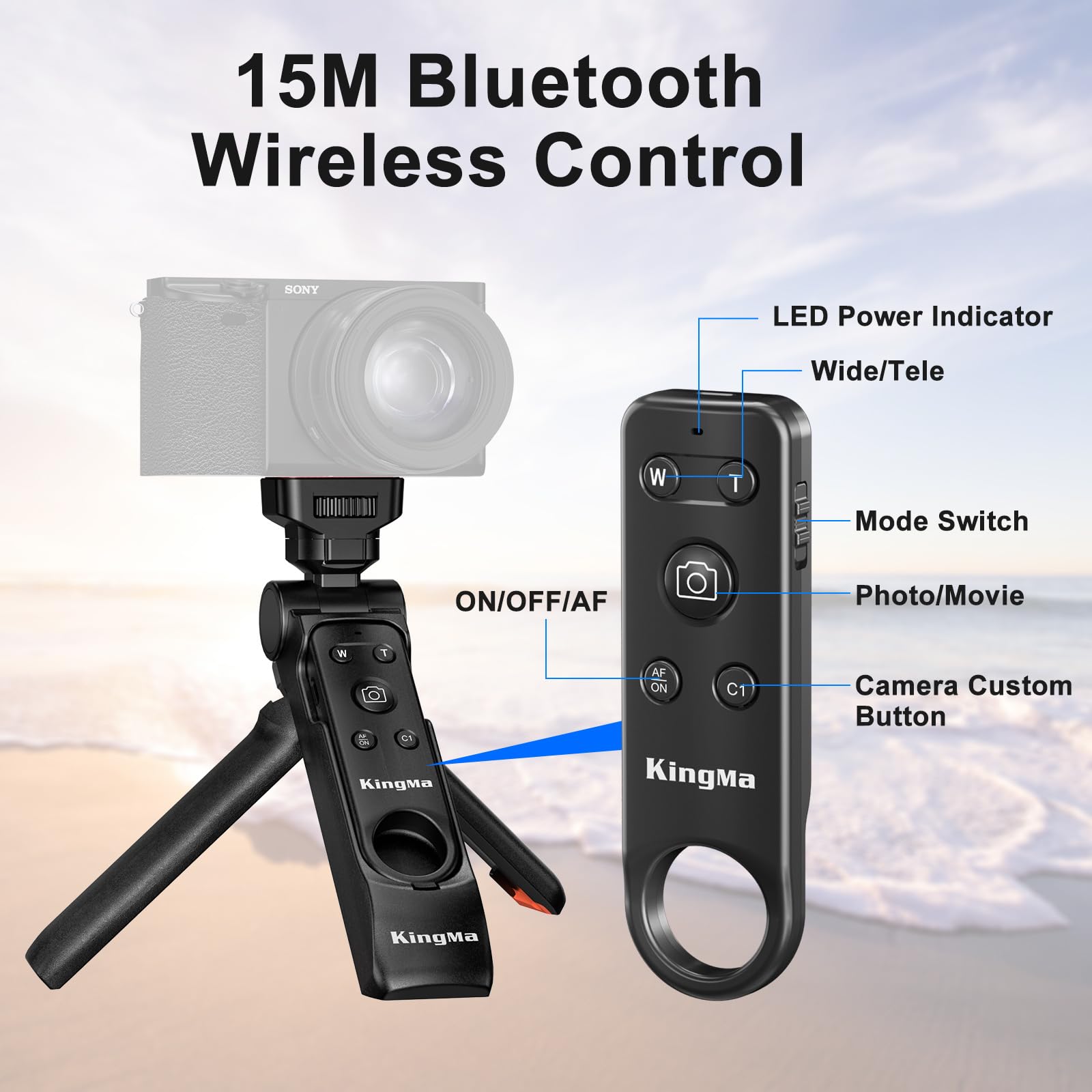 King Ma Camera Mini Tripod With Remote Handle Camera Tripods Small Camera Holder Compatible With Sony Zv 1F Zv E10 Zv 1 Zv E1 Rx