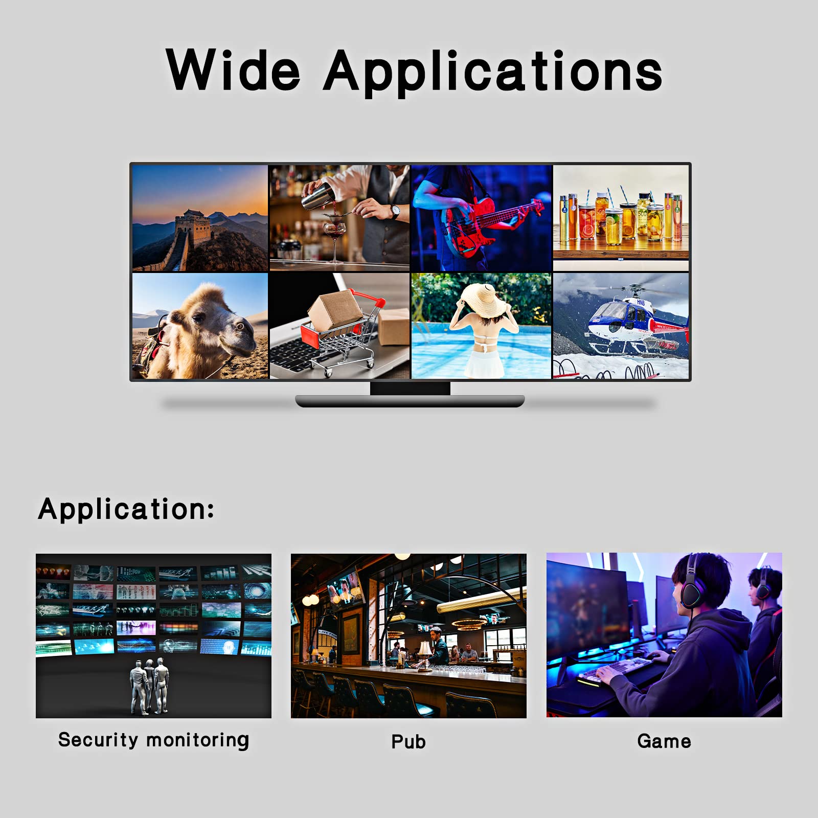 Yotocap Hdmi 8X1 Quad Multi-Viewer Seamless Switch 1080P 4K@30Hz 6 Viewing Modes Multi Hdmi Viewer 8 In 1 Out Hdmi Switch 8 Port