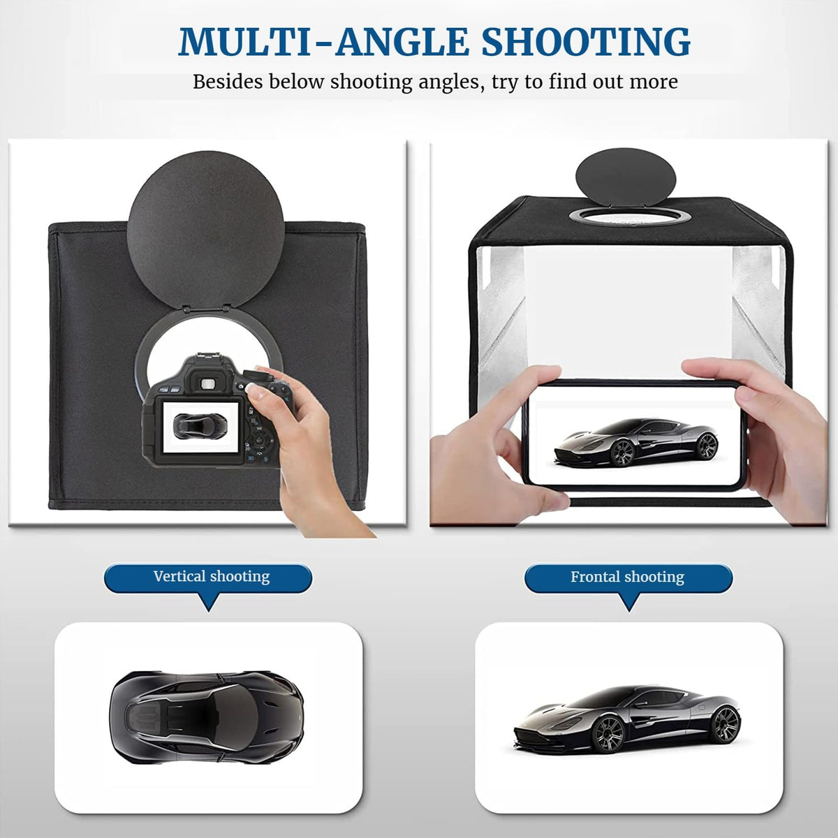 Timable Light Box Portable Photo Studio Light Box, Puluz 16''X16'' Professional Dimmable ...