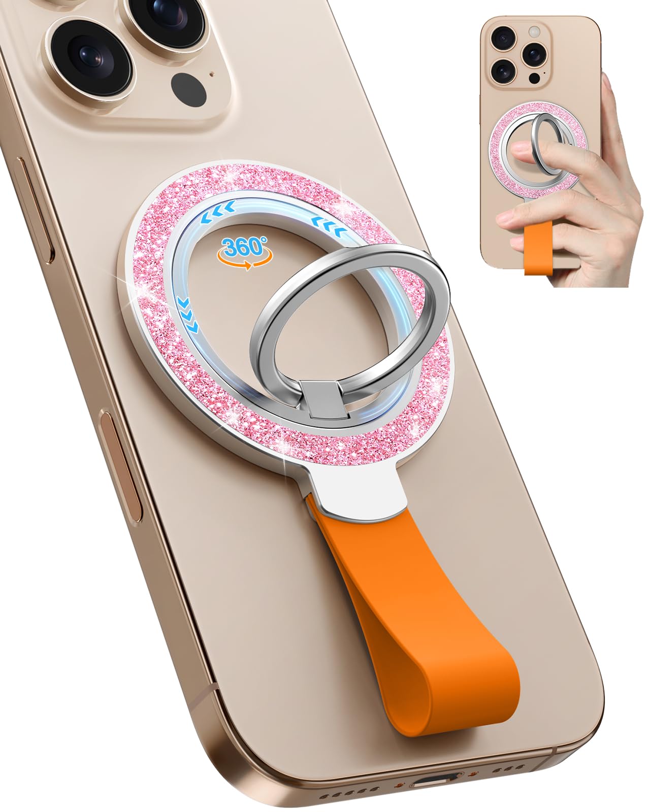 Toycamp Phone Grip Ring Holder Stand Compatible With Magsafe - Magnetic Phone Accessories Grip For Iphone 16 Pro Max/16 Pro/16/1