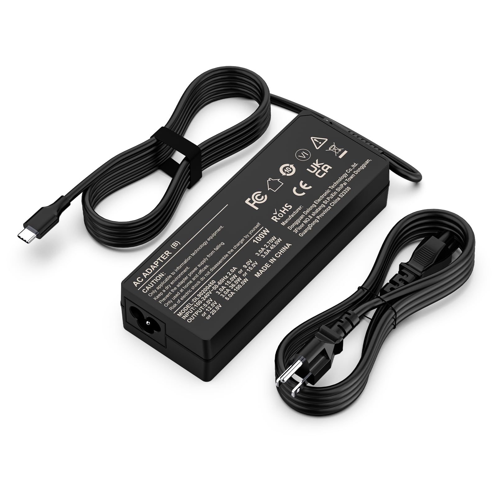 Usb C Laptop Charger 100W Usb C Laptop Power Adapter Compatible With Lenovo Thinkpad Carbon X1 5Th 6Th Gen, Ideapad 13'' 720 Y40