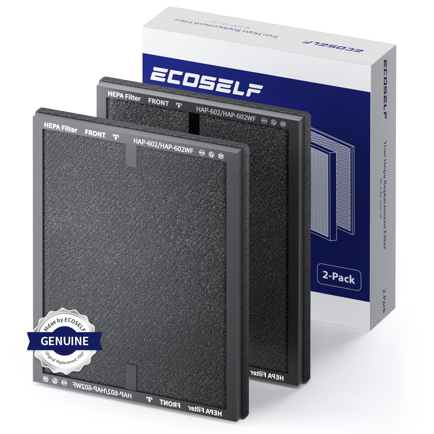 Air Purifier Replacement Filter For Ecoself Hap602/ Hap602Wf Air Purifier, 3 Stage Filter Repacement For High Efficient Filtrati