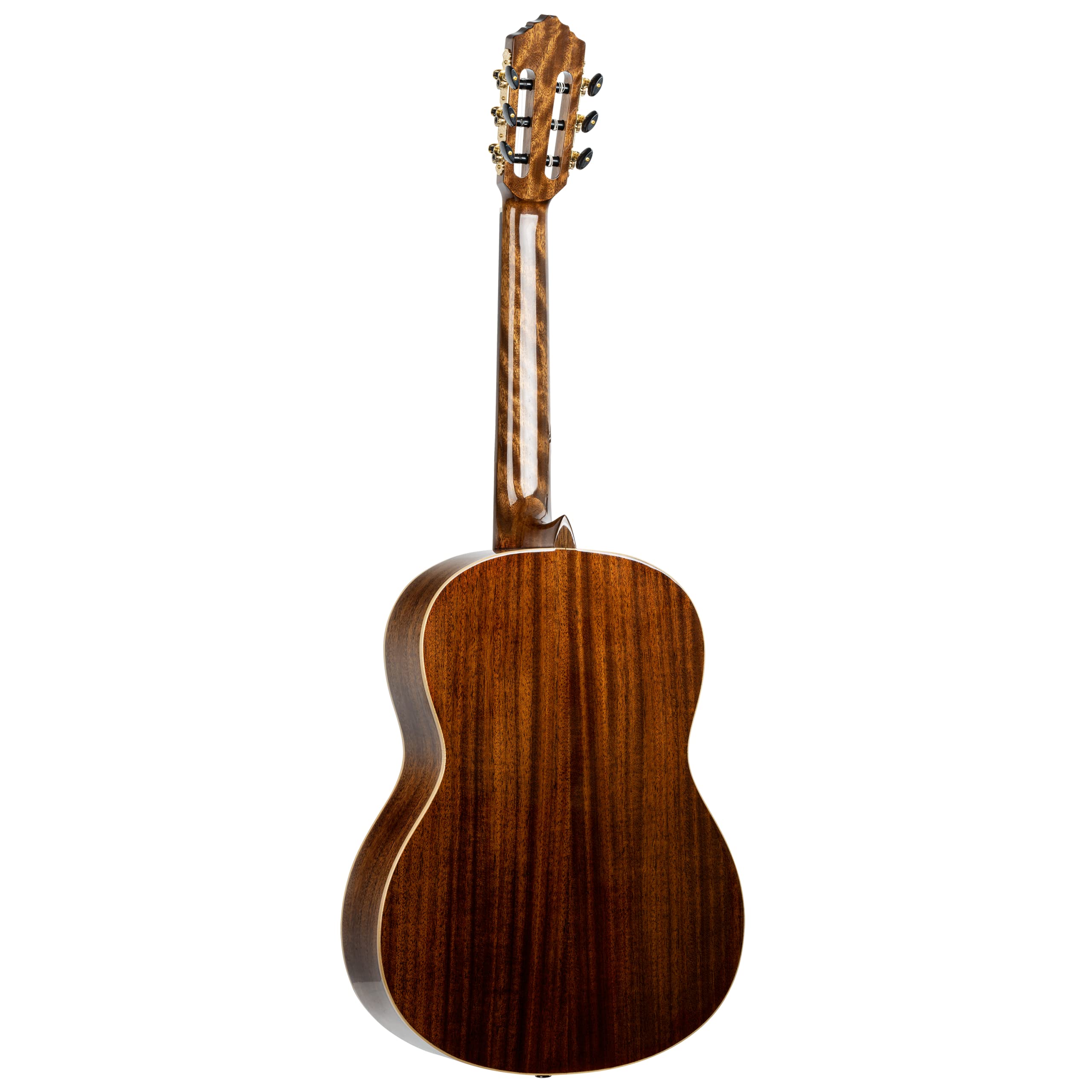 Ortega Guitars 6 String Performer Series Solid Slim Neck Acoustic-Electric Nylon Classical Guitar W/Bag, Right-Handed, Black Top