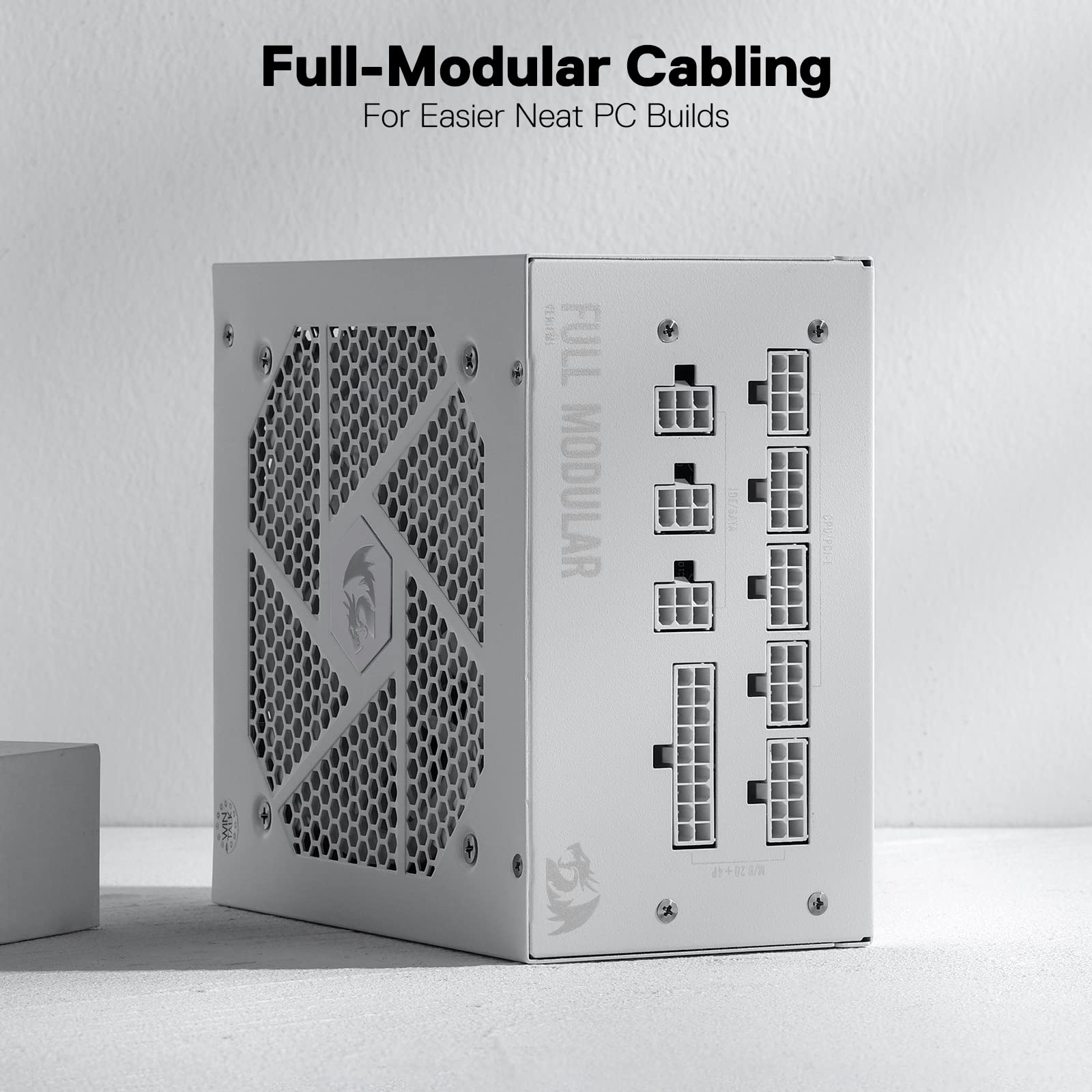 Redragon Psu013 80+ Gold 650 Watt Atx Fully Modular Power Supply W/ 80 Plus Gold Certified, Compact 160Mm Size And Low Noise Rgb