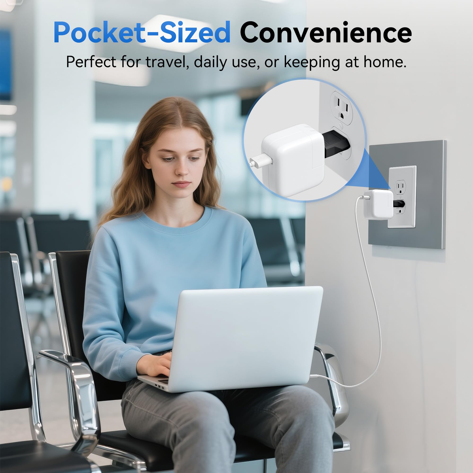 Us Plug Adapter - Unidapt Small European To American Outlet Plug Adapter, Eu To Us Travel Adapter, Universal Input Europe/Asia T