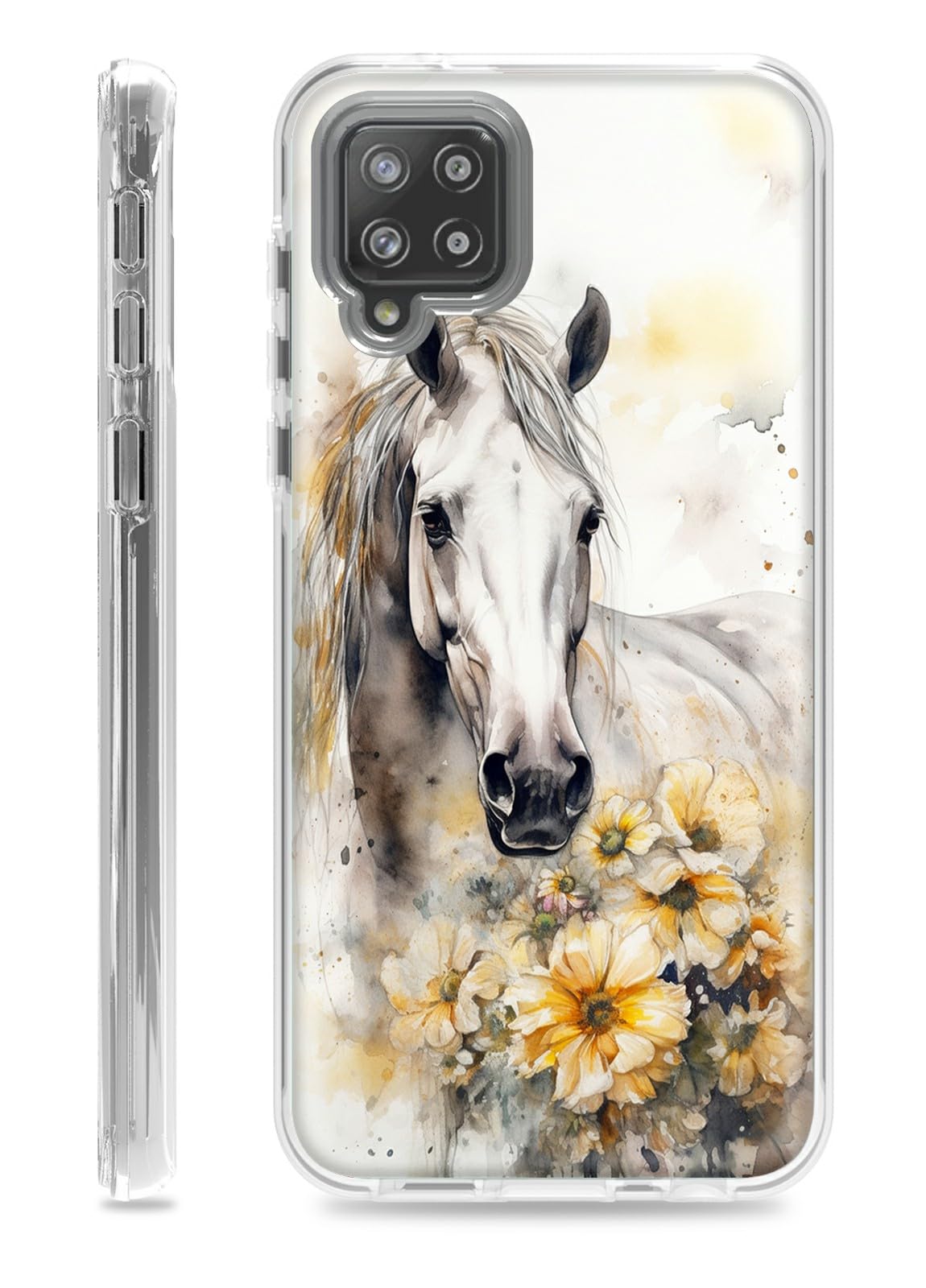 Dikoer Galaxy A42 5G Case, A42 5G Phone Case for Women Men, 2 in 1 Heavy Duty Hybrid Clear Hard PC Cover Soft Silicone Shockproo