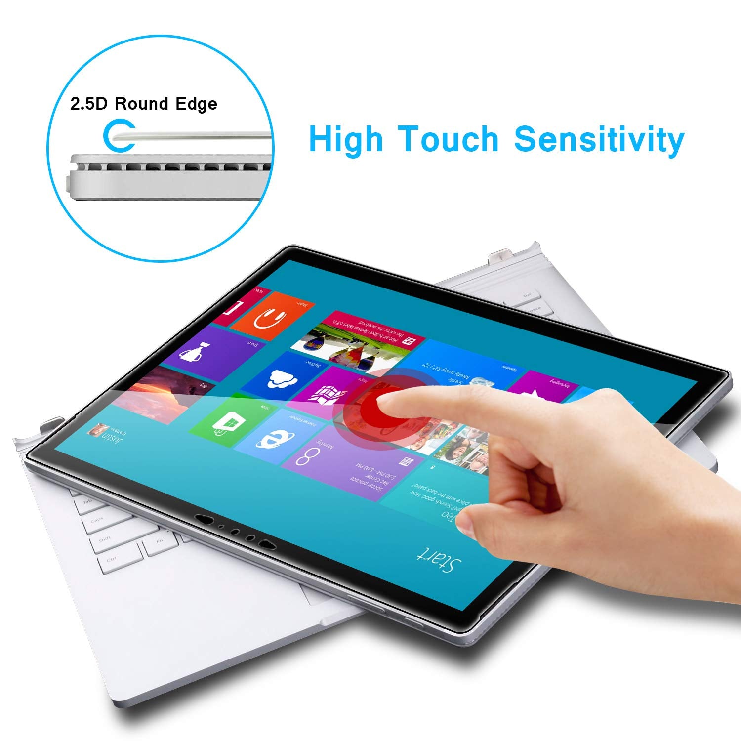 Adeway Surface Book 3 (15 Inch 2020) Screen Protector,9H Tempered Glass Film, Anti Scratch, Easy Installation Screen Protector F