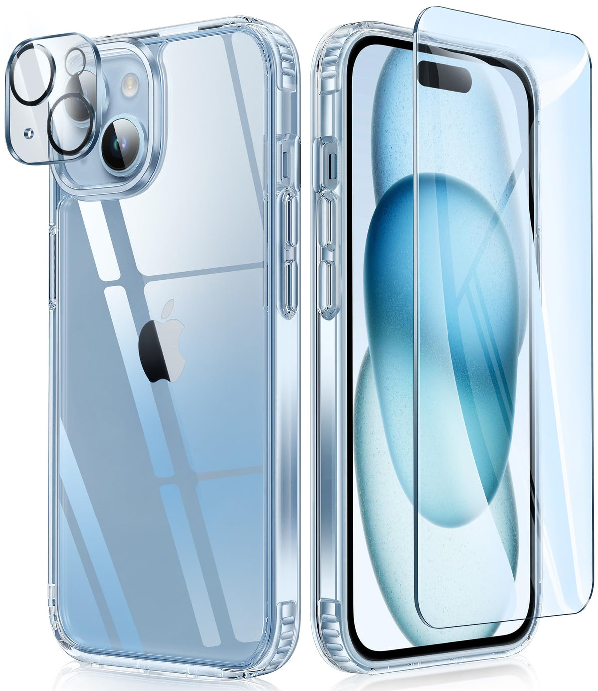Fntcase For Iphone 15 Phone Case: Clear Slim Shockproof Cell Phone Protective Cover | Anti Yellowing Scratch Proof Drop Proof To