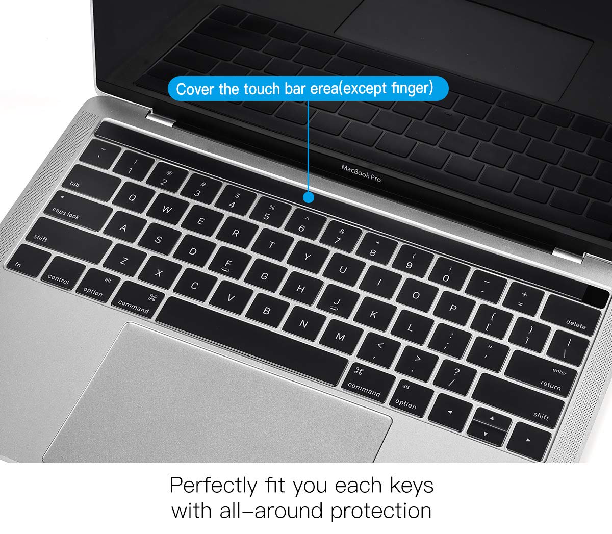 For Macbook Pro Touch Bar Keyboard Cover, Casebuy Ultra Thin Clear Keyboard Skin For 2019 2016 Release Macbook Pro With Touchbar