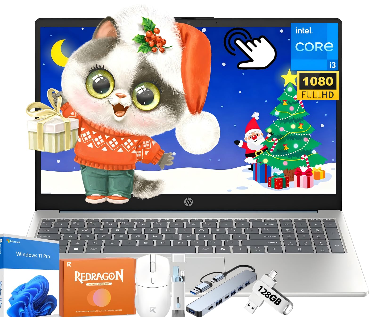 HP 15.6 FHD Touchscreen Laptop for Business & Student, 16 GB RAM, 1 TB SSD, Intel 8-Core Processor, up to 9 Hrs+ Battery, Copilo