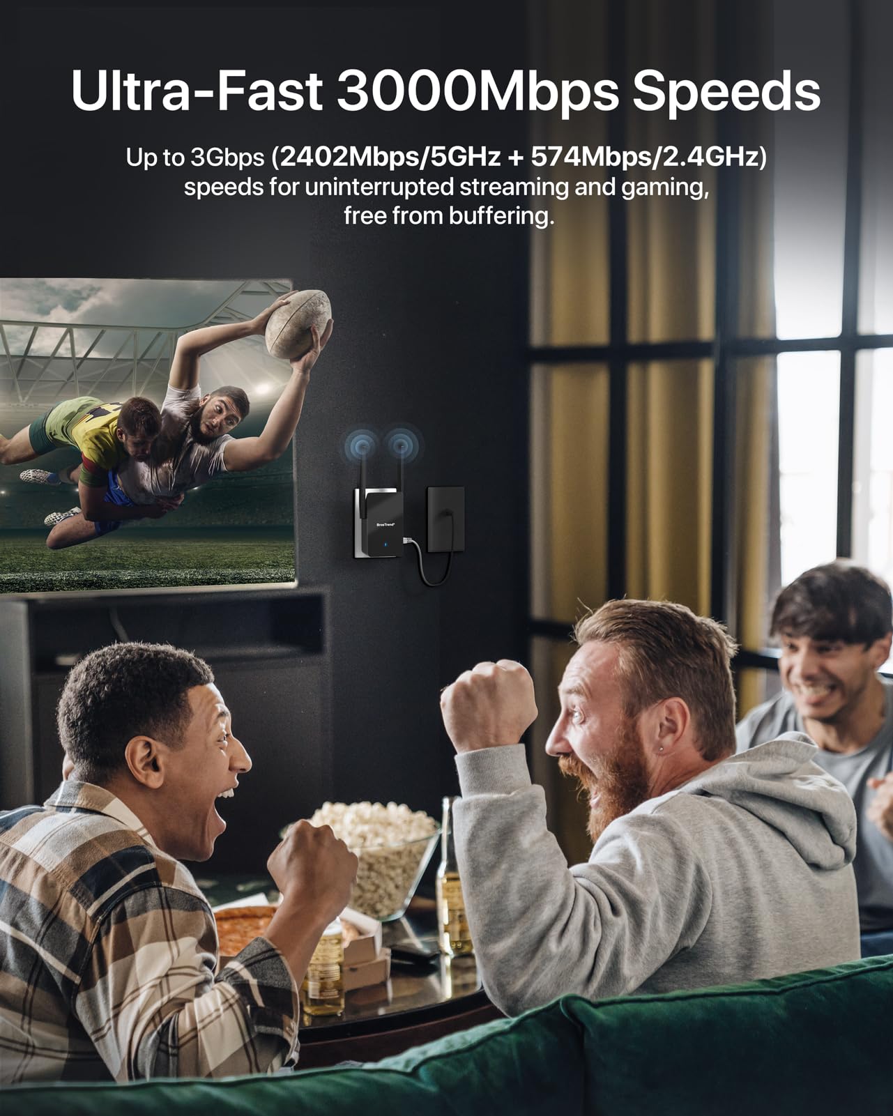 Brostrend Ax3000 Wifi 6 Access Point, Wall Plug Wireless Access Point, Gigabit Access Point Wifi 6 Dual Band, Home Wifi Ap For Pc Smartphone Tv Gameconsole Etc. Wap Up To 45 Devices, Ofdma, Easy Setup