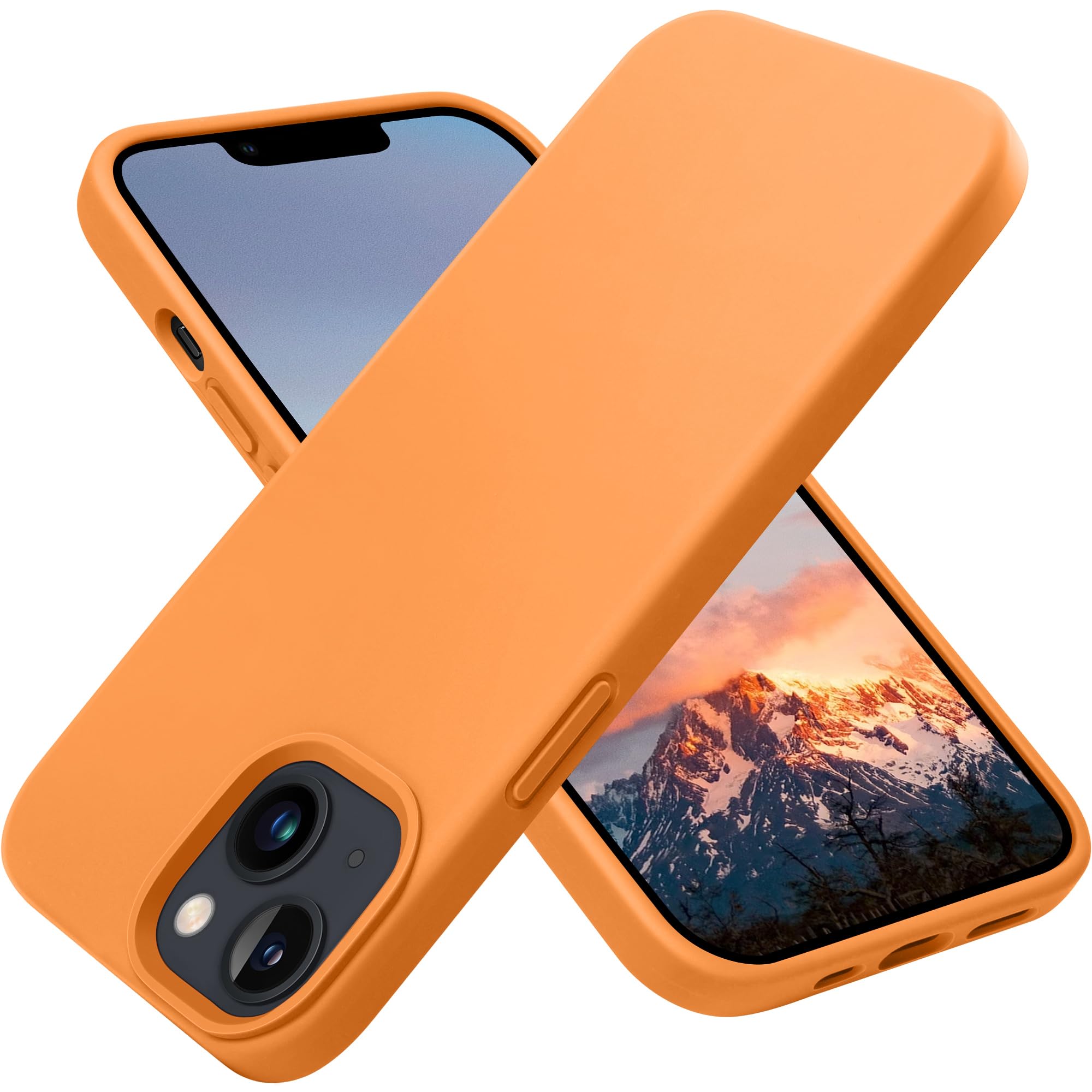 Otofly Designed For Iphone 14 Case, Silicone Shockproof Slim Thin Phone Case For Iphone 14 6.1 Inch (Orange)