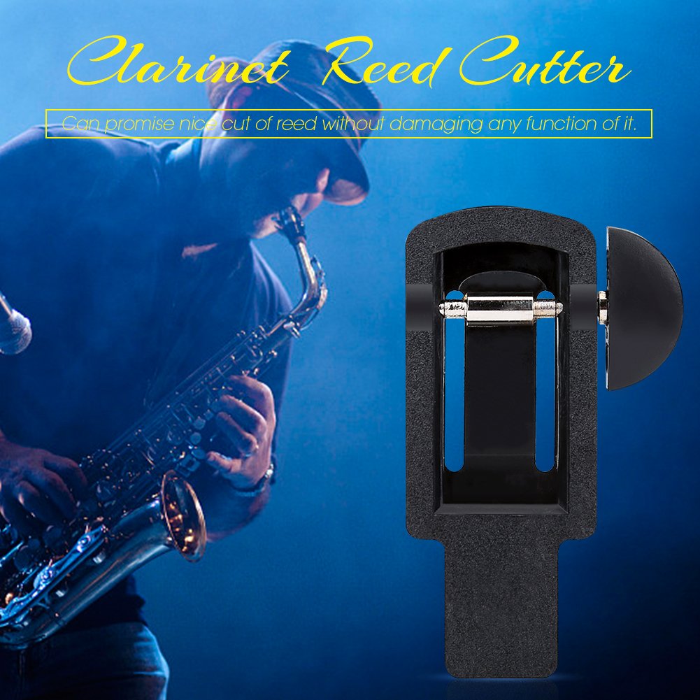 Dilwe Reed Cutter For Soprano Alto Tenor Saxophone Sax Clarinet Reed Trimmer Cutter Repair Tool (Clarinet)