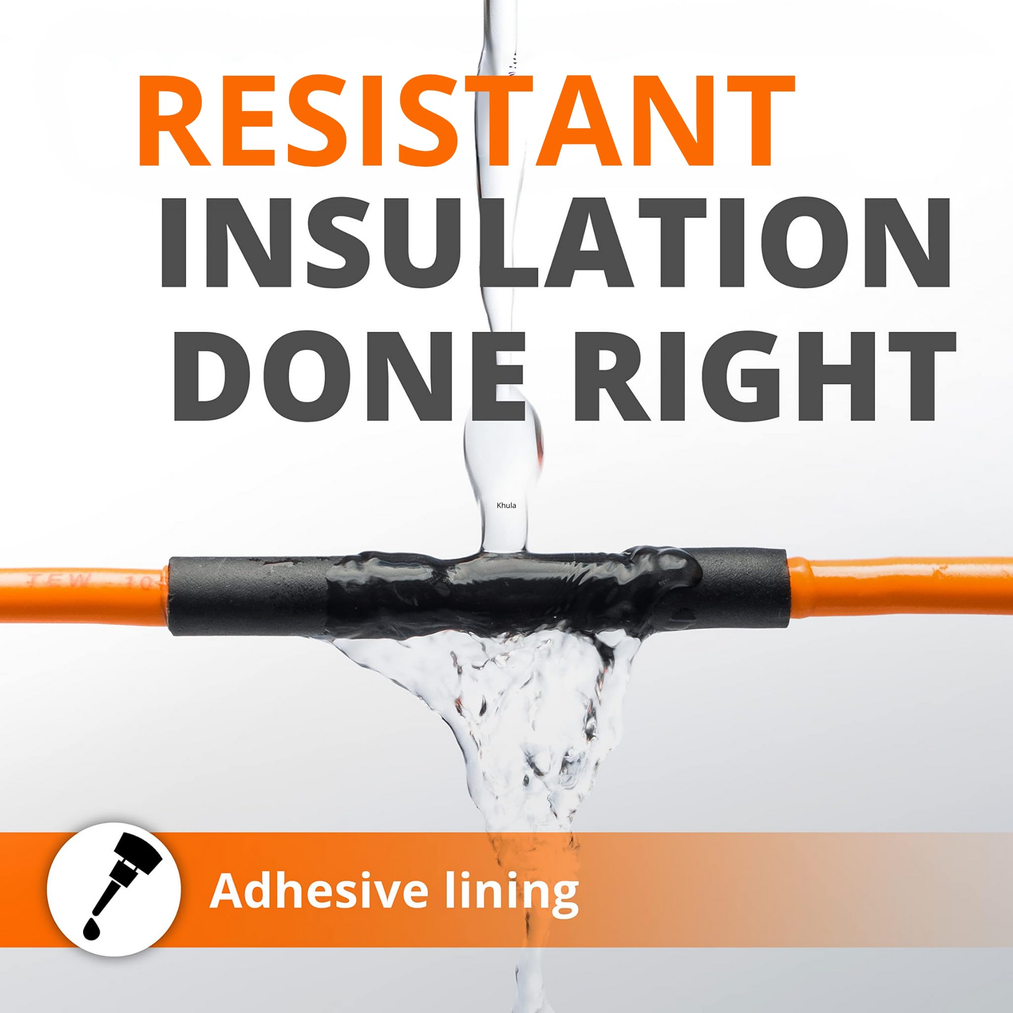 Wirefy 1 1/4'' Heat Shrink Tubing   Large Diameter   3:1 Ratio   Adhesive Lined   Industrial Heat Shrink Tubing   Black   50 Fee