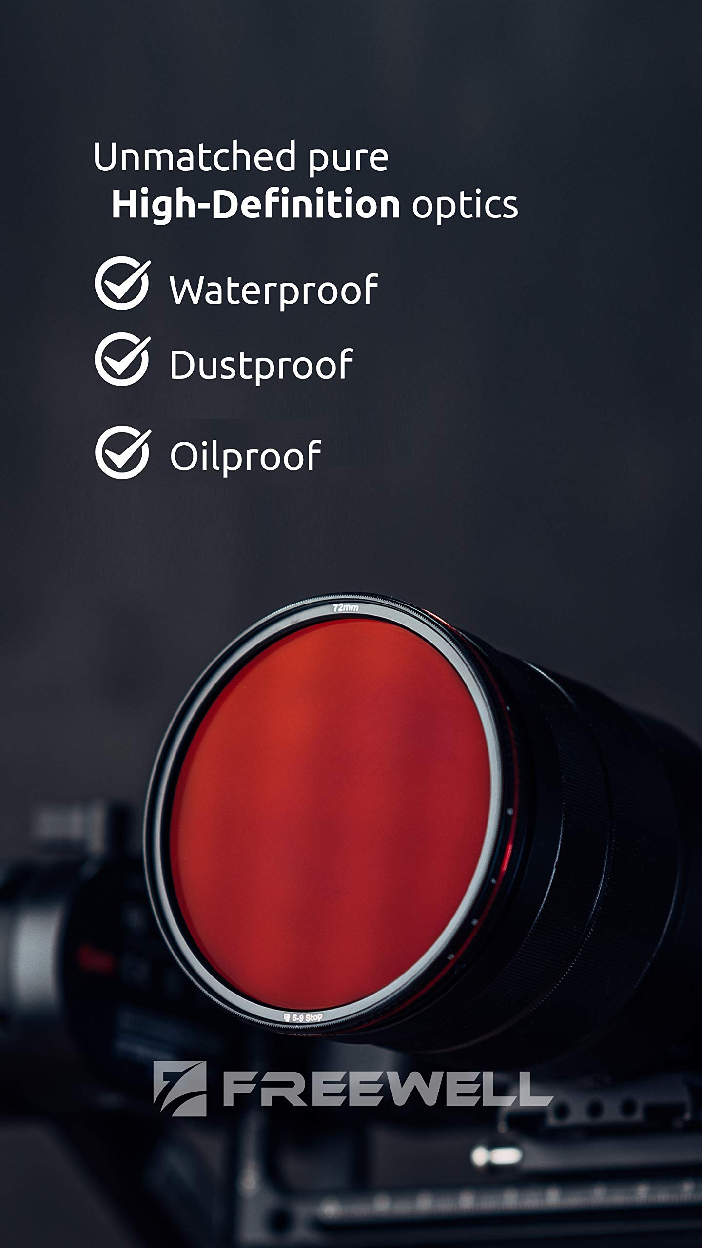 Freewell 82Mm Threaded Hard Stop Variable Nd Filter All Day 2 To 5 Stop & 6 To 9 Stop   2Pack