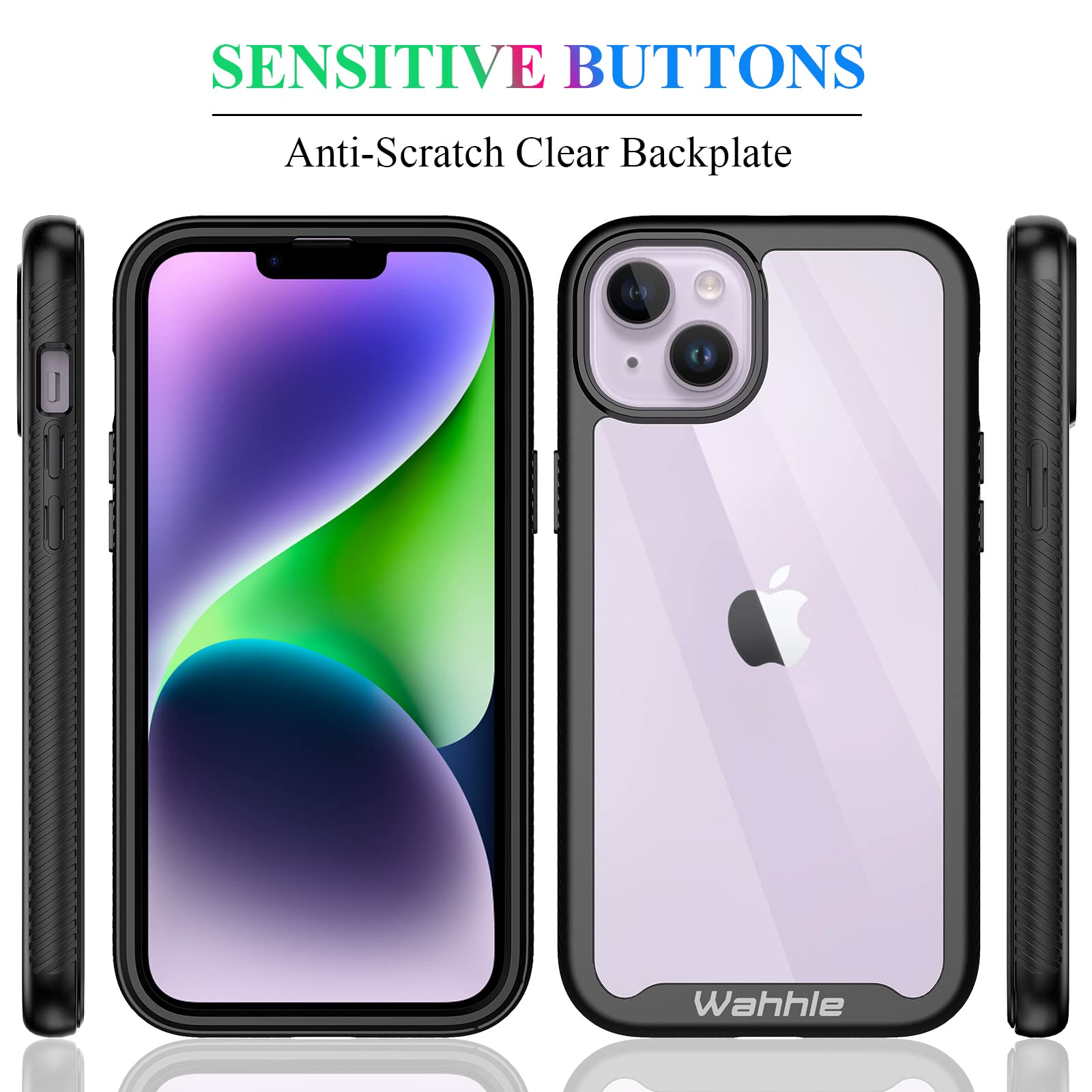 Wahhle Compatible With Iphone 14 Plus Case, Full Body Phone Cover With Screen Protector?Built In, Touch Sensitive, Anti Scratch?