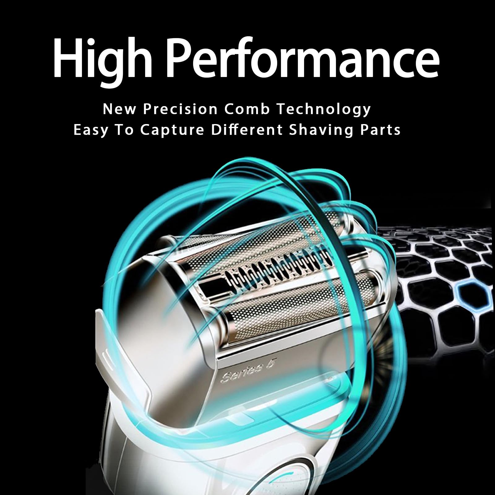 2Pack 52S Series 5 Foil And Cutter Replacement Head For Braun S5 Razors, Series 5 Wet And Dry Replacement Head Compatible With 5