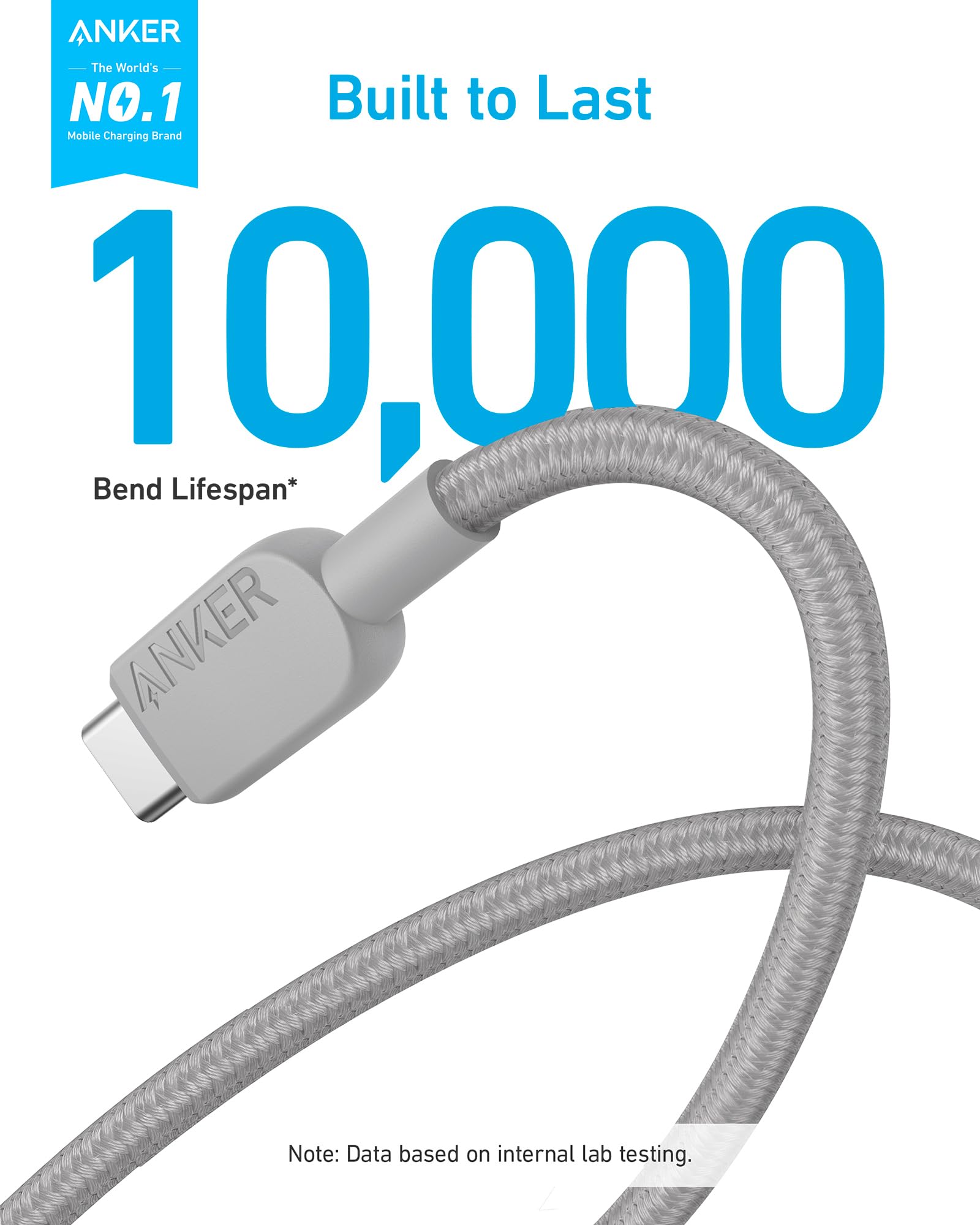 Anker Usb C Charger Cable [2 Pack, 6Ft], 310 Type C Charger Cable Fast Charging, Braided Usb A To Usb C Cable For Samsung Galaxy