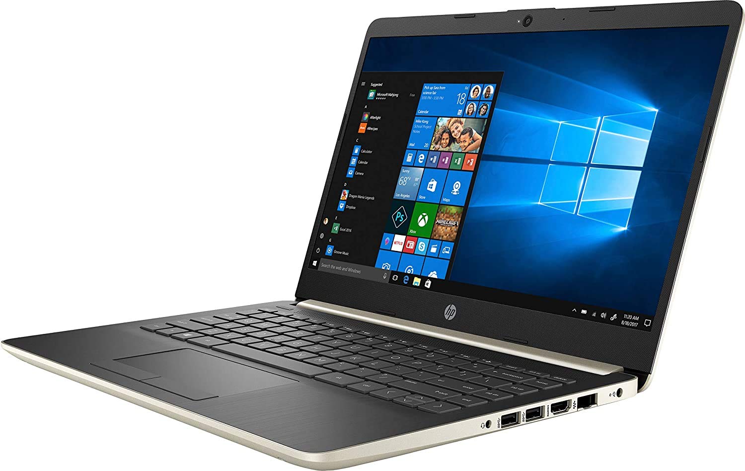 HP 2019 14' Laptop   Intel Core i3   8GB Memory   128GB Solid State Drive   Ash Silver Keyboard Frame (14 CF0014DX)