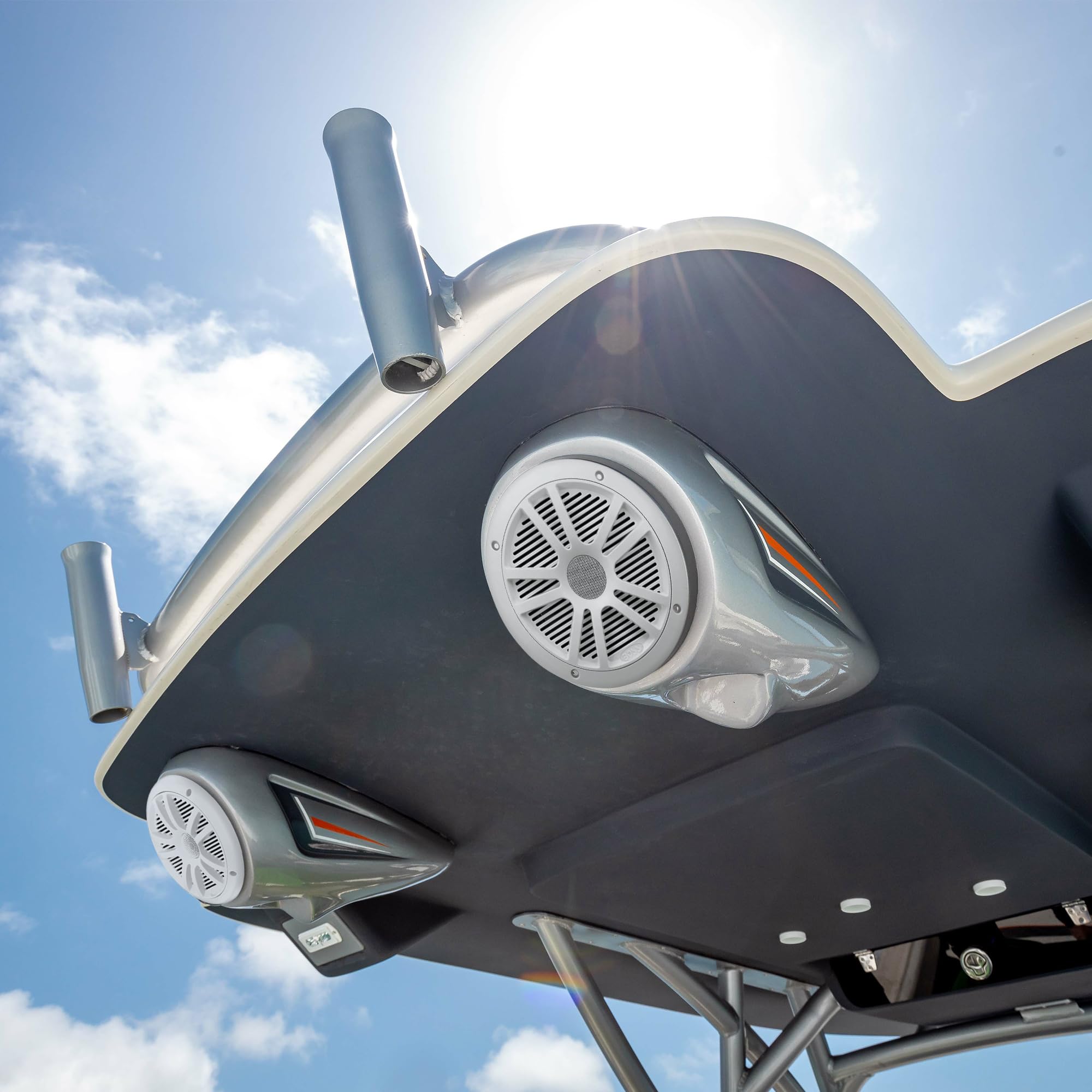 4) New Boss Audio Mr6W 6.5'' 180W Dual Cone Marine/Boat Speakers Stereo  White