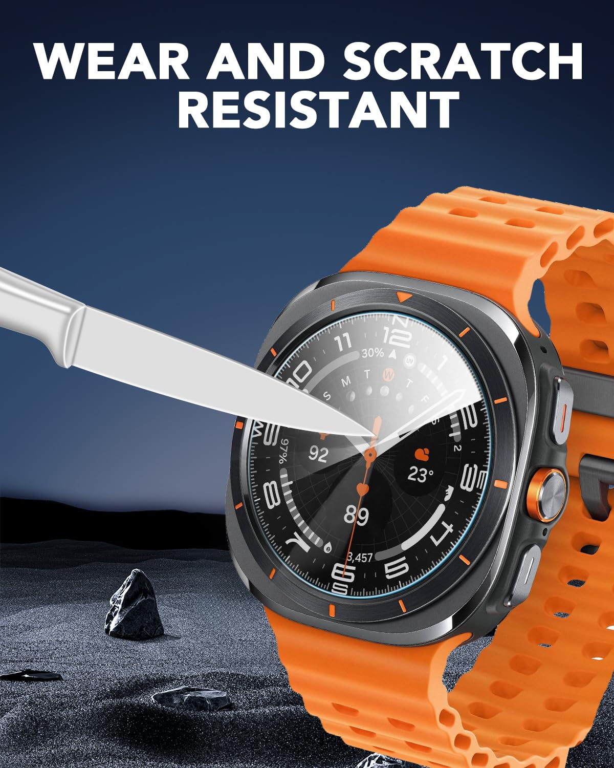 Spguard 4 Pack Galaxy Watch Ultra 7 47Mm Screen Protector, Tempered Glass Protectors Accessories Compatible With Samsung Galaxy