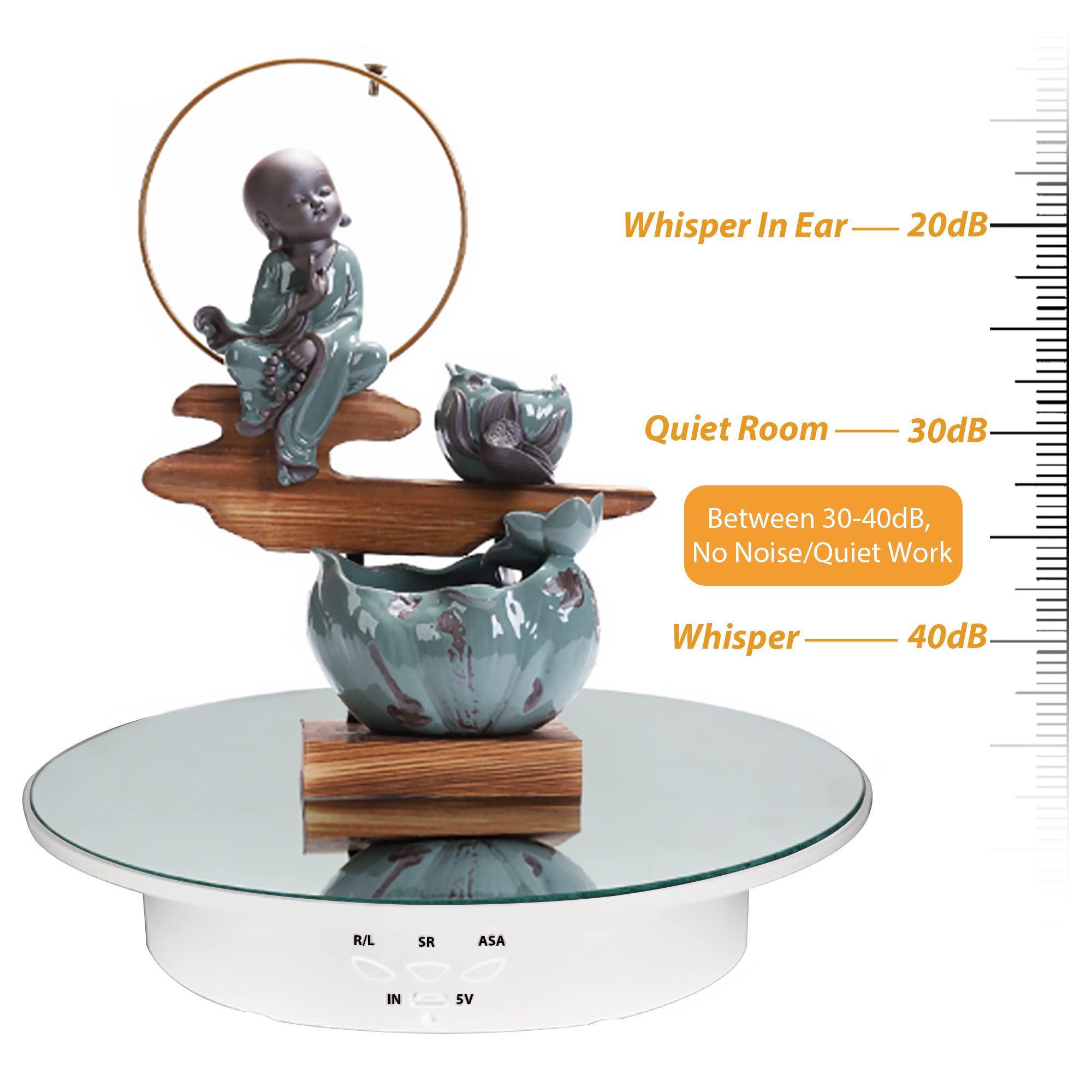 Felrelwel Electric Rotating Display Stand,7.9 Inches Mirror Covered Motorized Spinning Display Turntable For Cake/Jewelry/Photog